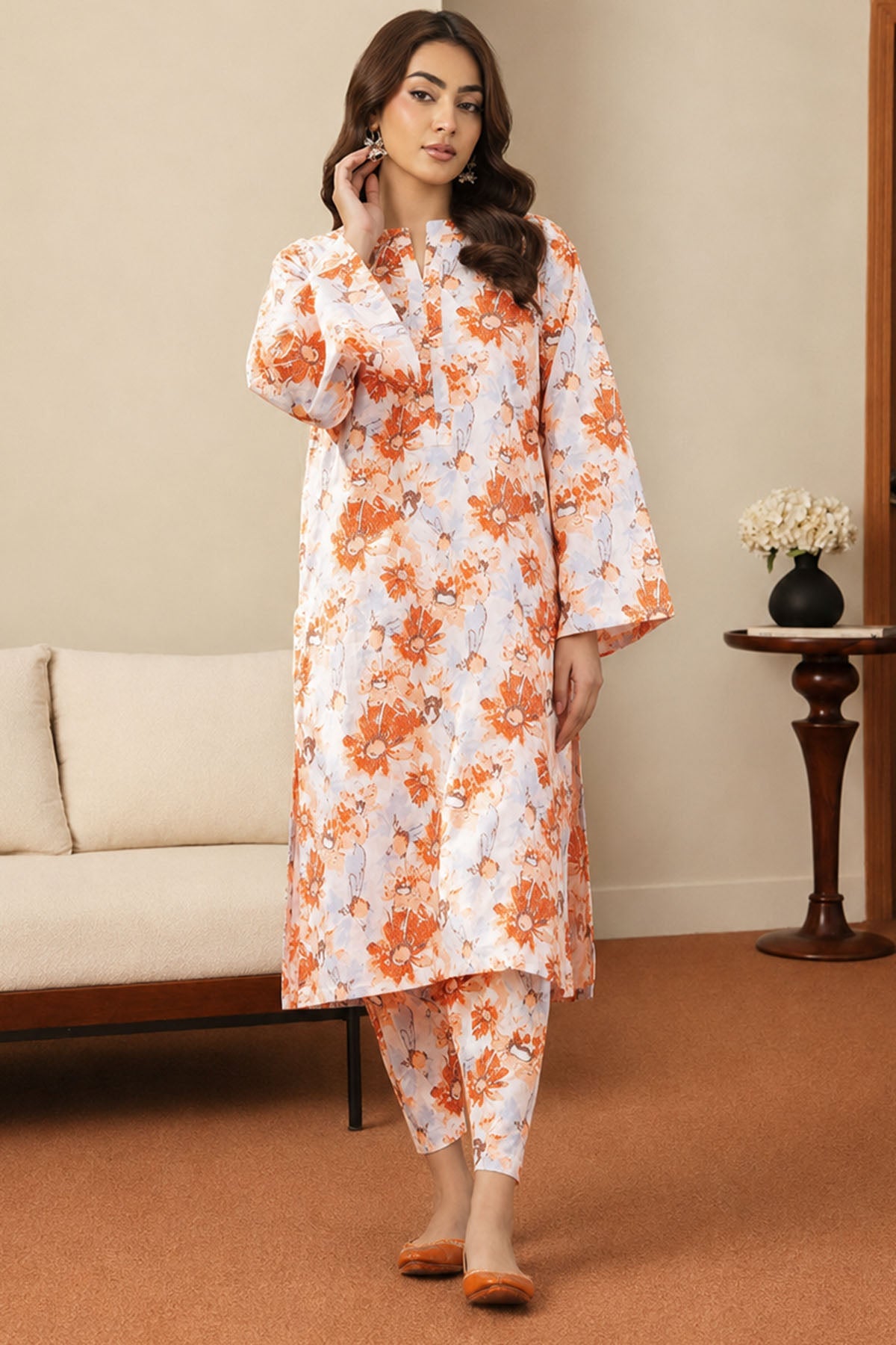 4556-JUJU DIGITAL PRINTED LAWN STITCHED