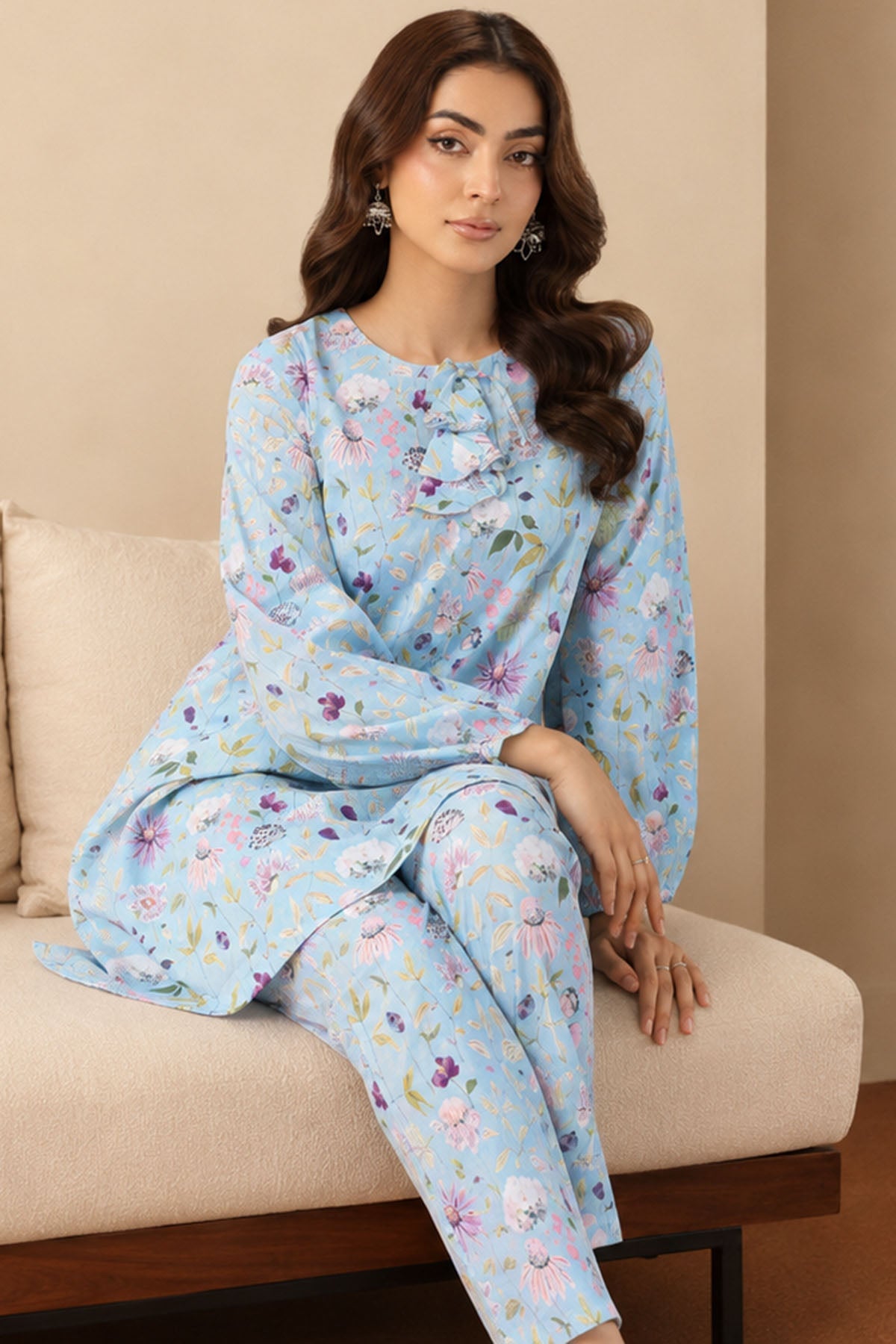 4560-ZAIA DIGITAL PRINTED LAWN STITCHED