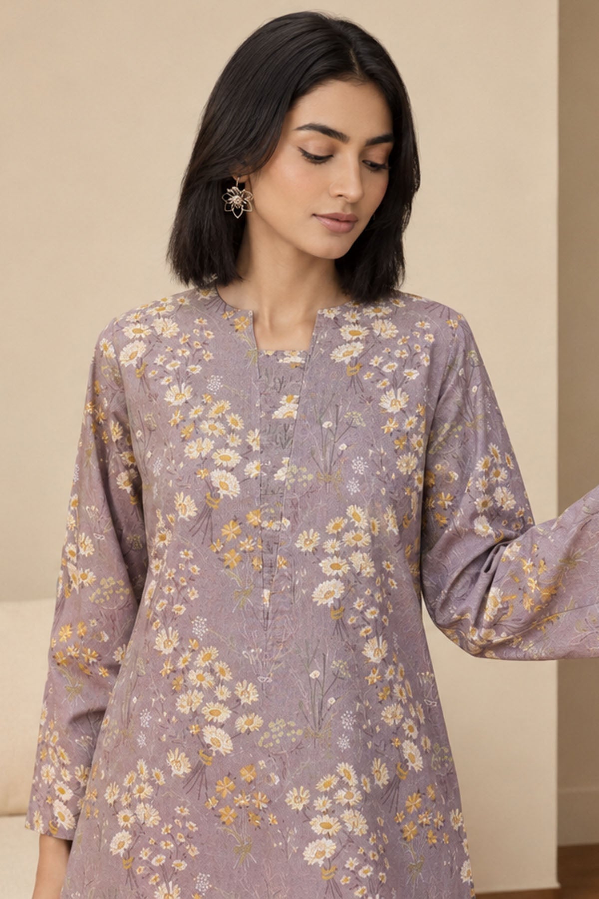 4563-SYRA DIGITAL PRINTED LAWN STITCHED