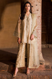 4594-SANDALWOOD EMBROIDERED JAMAVAR STITCHED