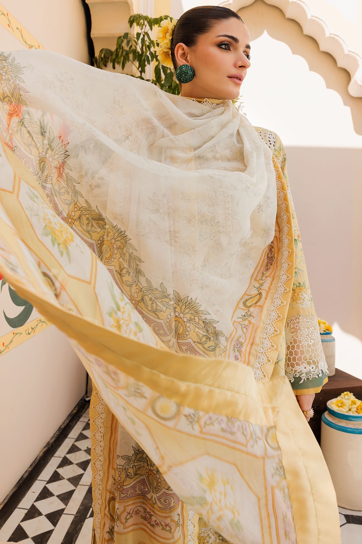 4623-CAROLINA EMBROIDERED LAWN UNSTITCHED