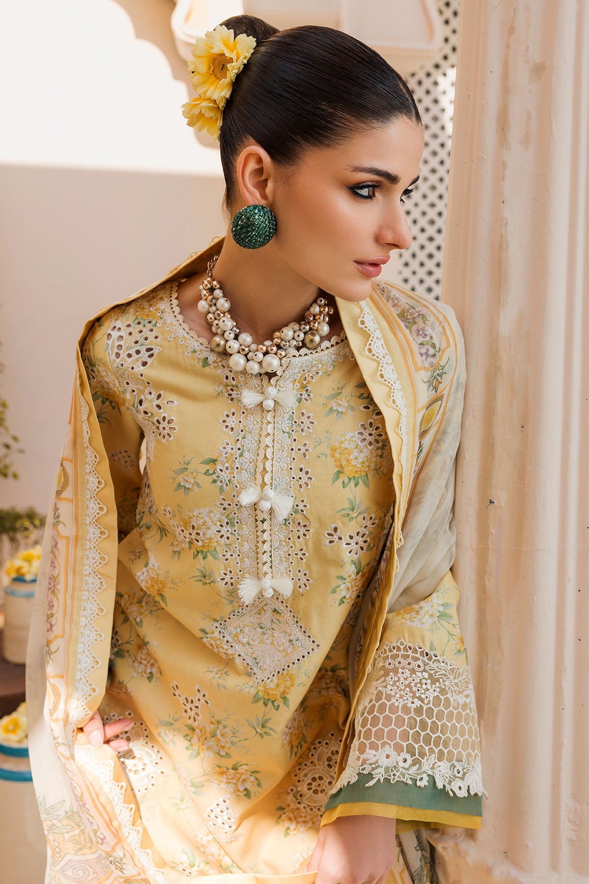 4623-CAROLINA EMBROIDERED LAWN UNSTITCHED