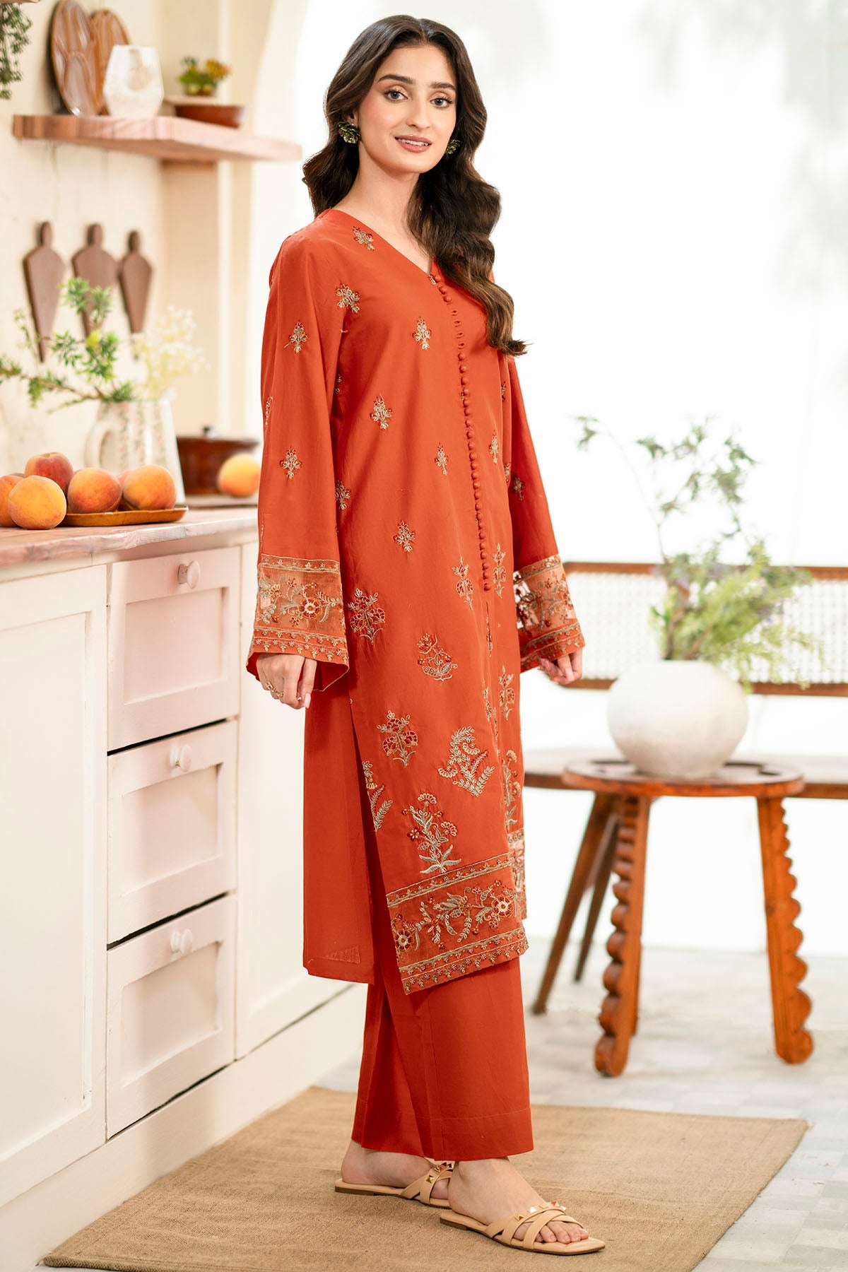 4771-YASNA EMBROIDERED CAMBRIC STITCHED