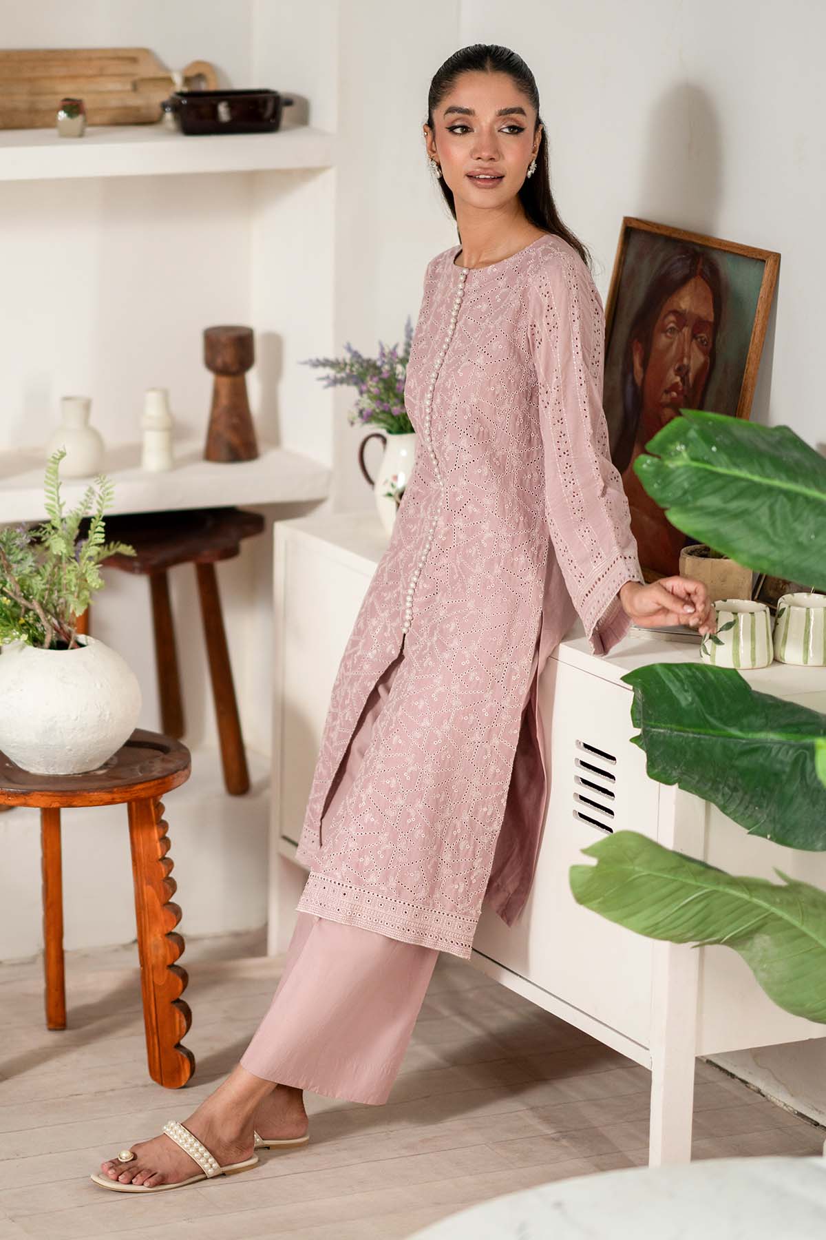 4780-ZAIRA EMBROIDERED CAMBRIC STITCHED