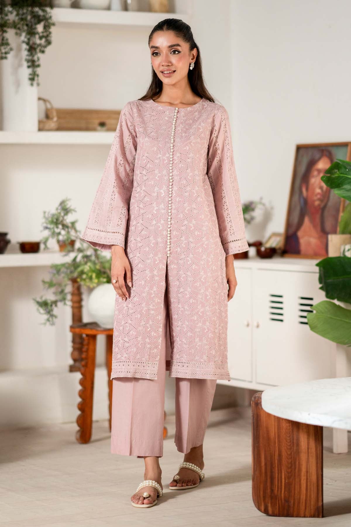 4780-ZAIRA EMBROIDERED CAMBRIC STITCHED