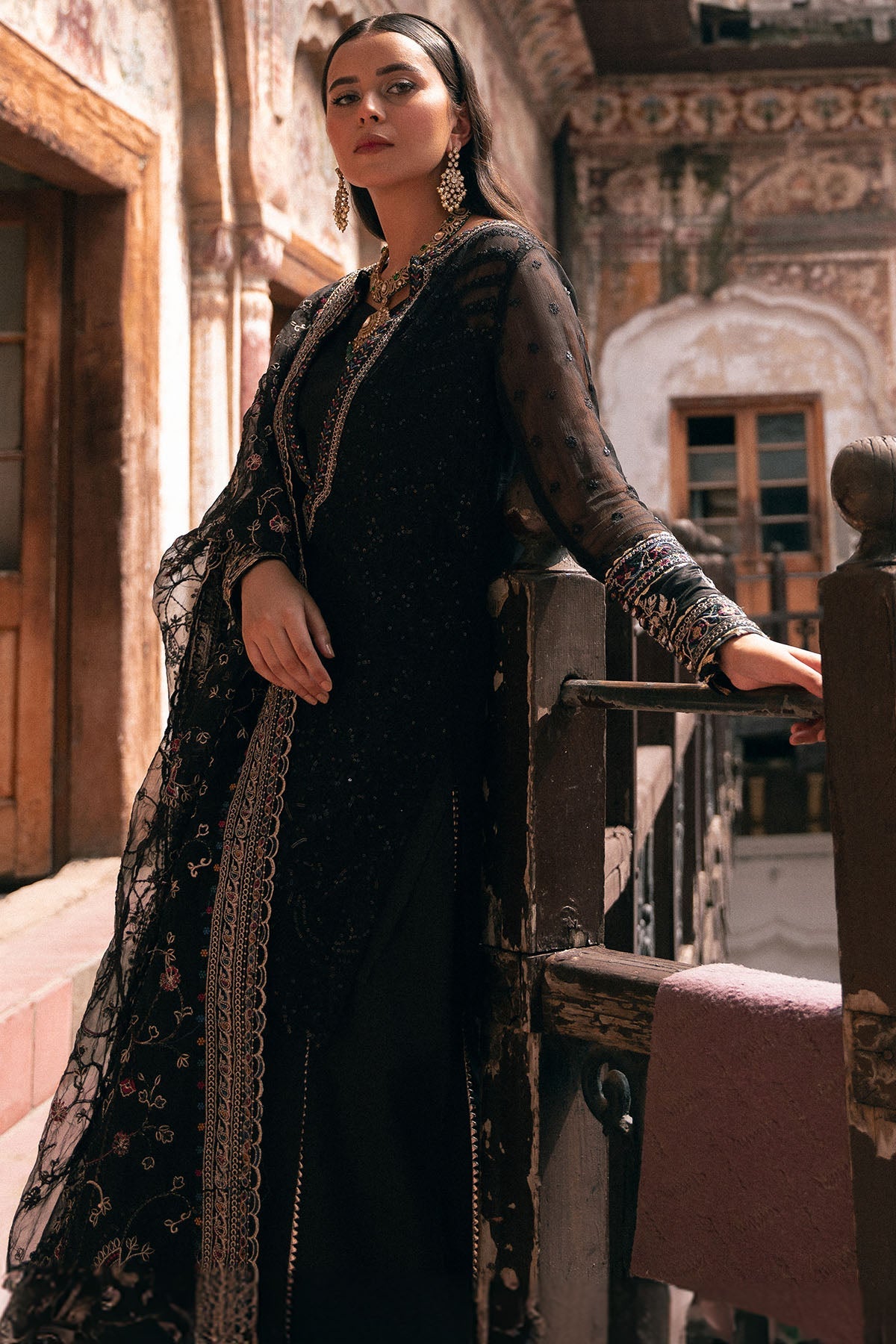 4816-GAZALA EMBROIDERED BEMBERG CHIFFON UNSTITCHED