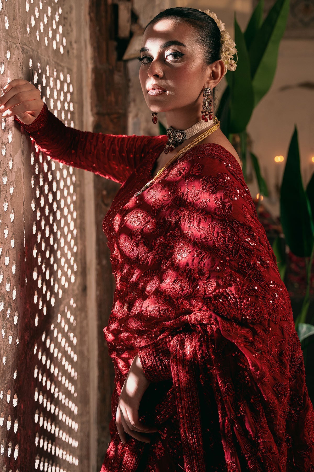 4825-SHAHJAHAN EMBROIDERED BEMBERG CHIFFON UNSTITCHED