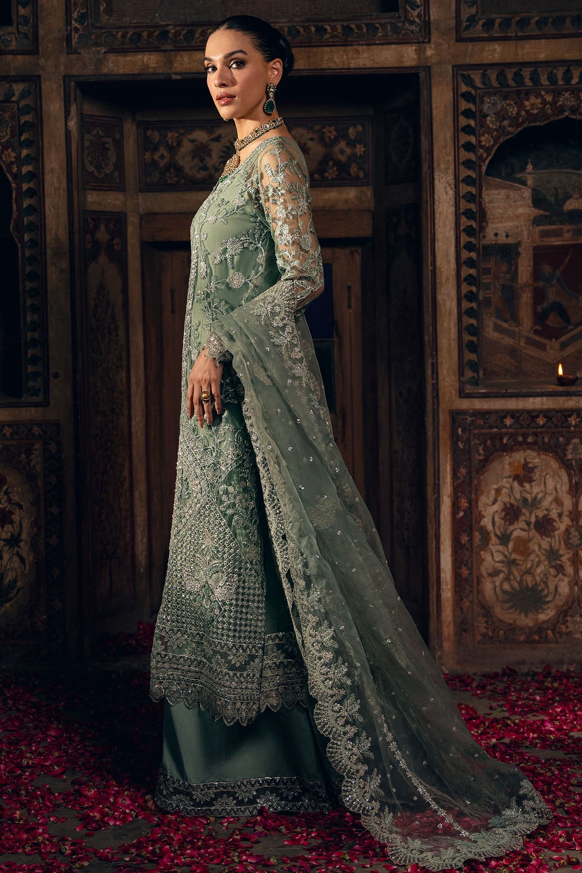 4828-ELHAM EMBROIDERED SILK NET UNSTITCHED