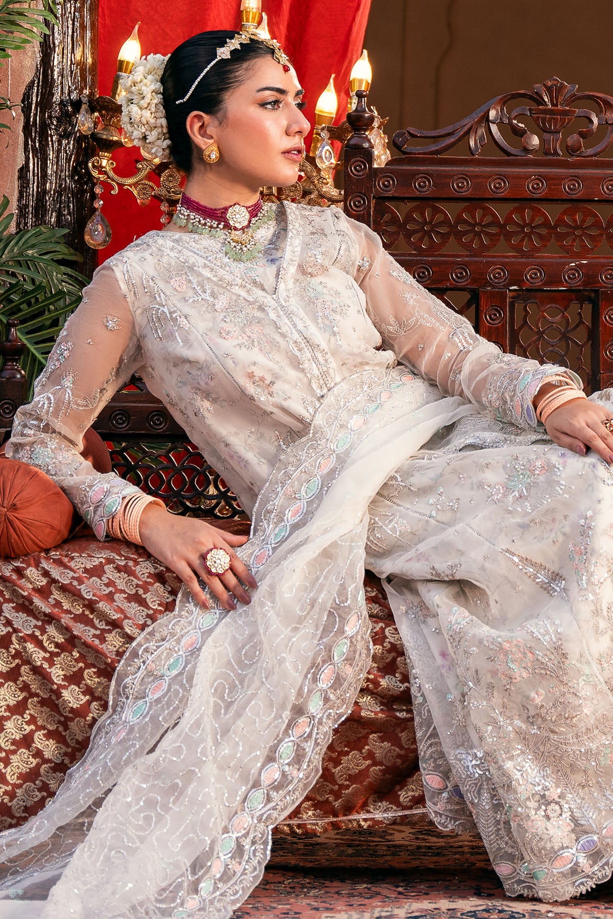 4829-GULNAAR EMBROIDERED ORGANZA UNSTITCHED