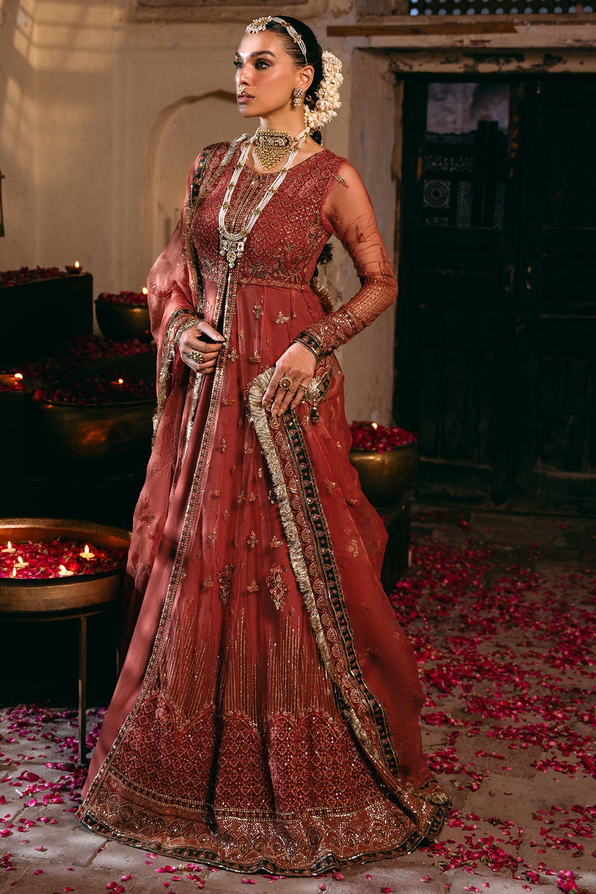 4830-RINAZ EMBROIDERED SILK NET UNSTITCHED