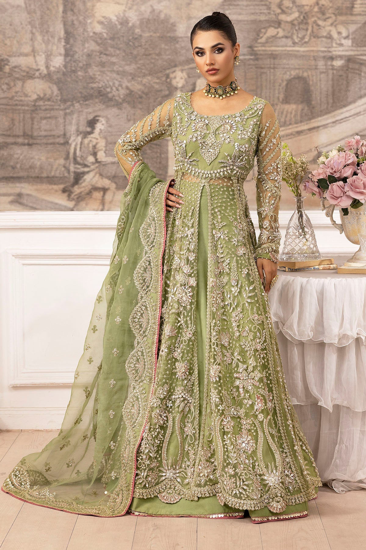 4933-IYARA EMBROIDERED SILK NET UNSTITCHED