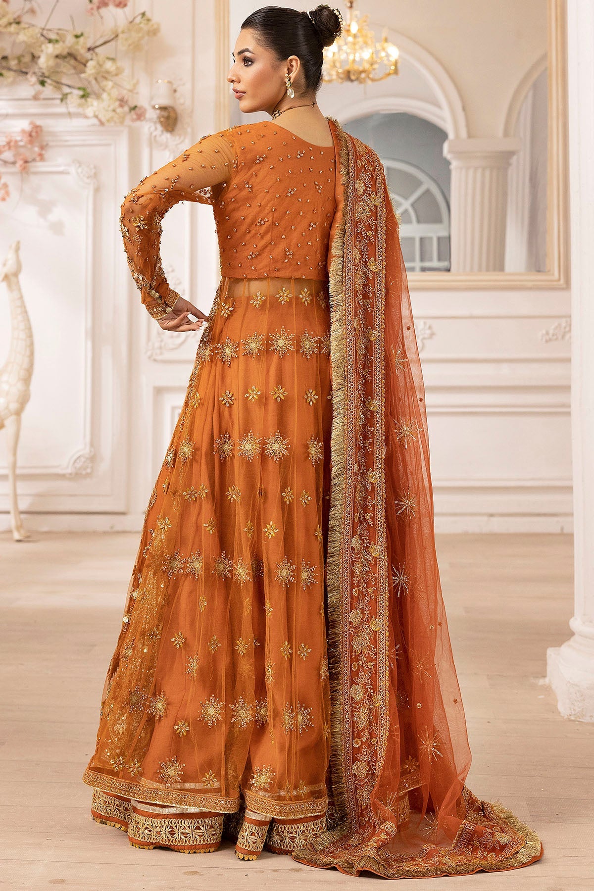 4938-RAHA EMBROIDERED SILK NET UNSTITCHED