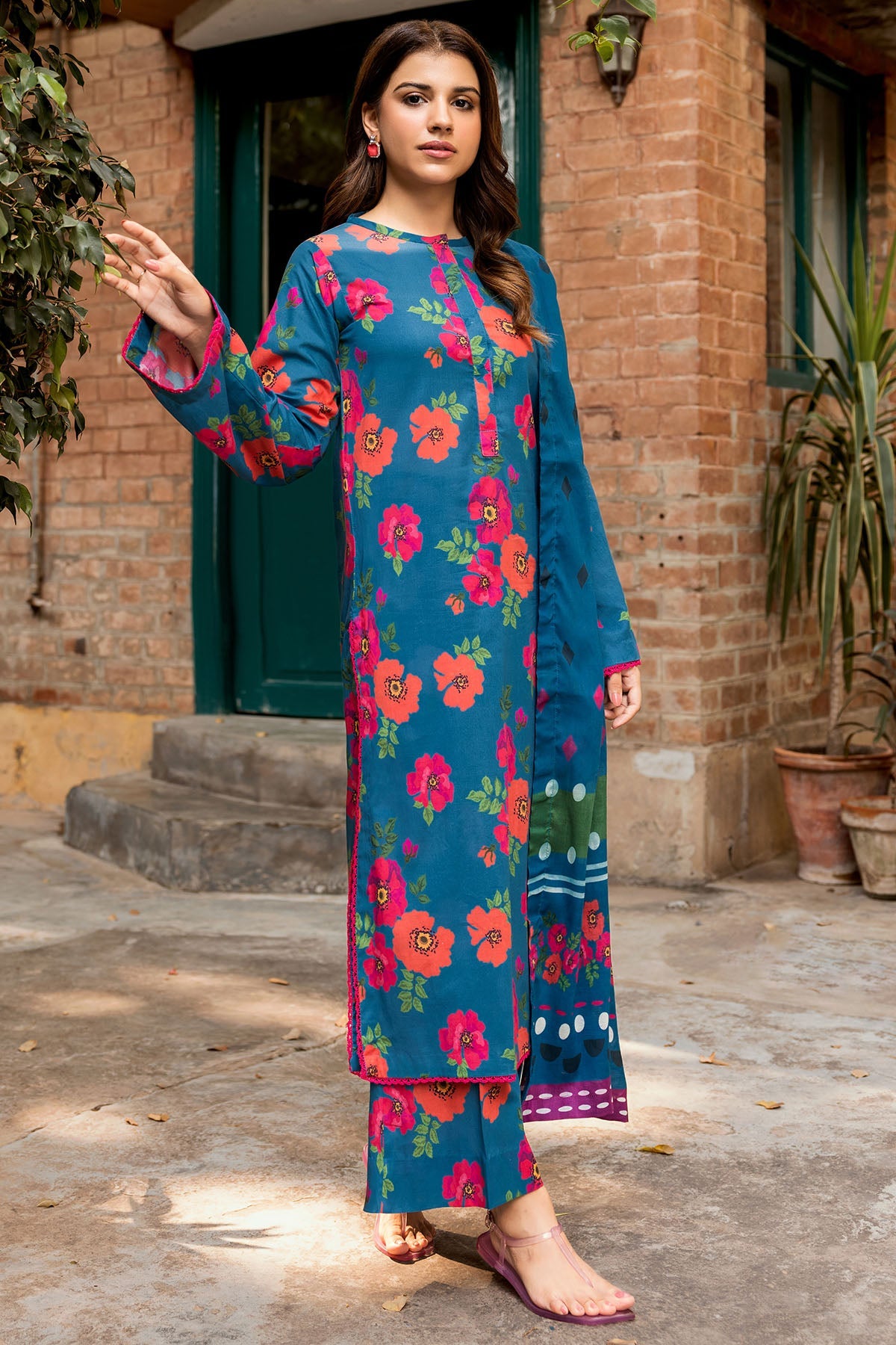 4974-ISLA DIGITAL PRINTED CAMBRIC UNSTITCHED