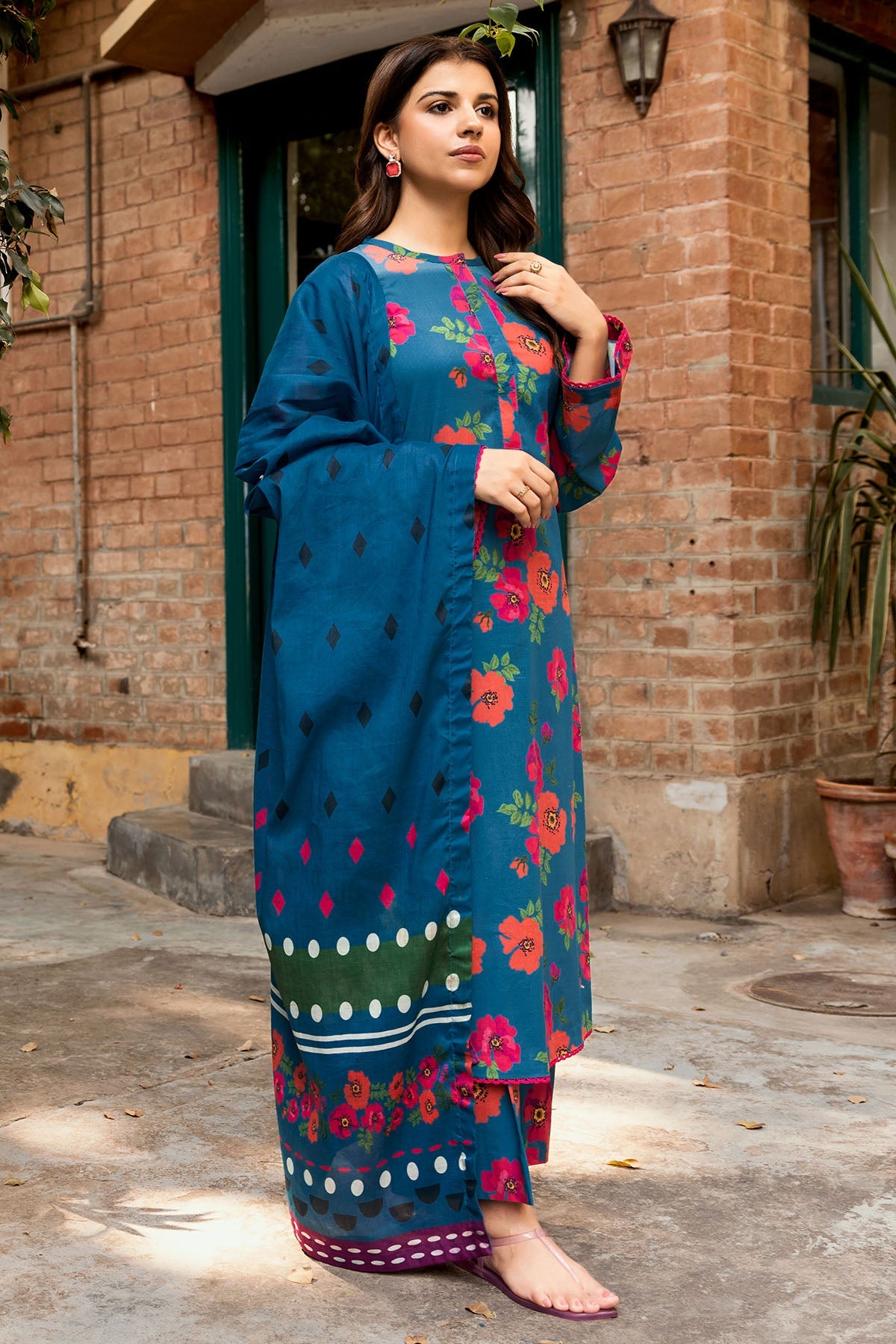 4974-ISLA DIGITAL PRINTED CAMBRIC UNSTITCHED