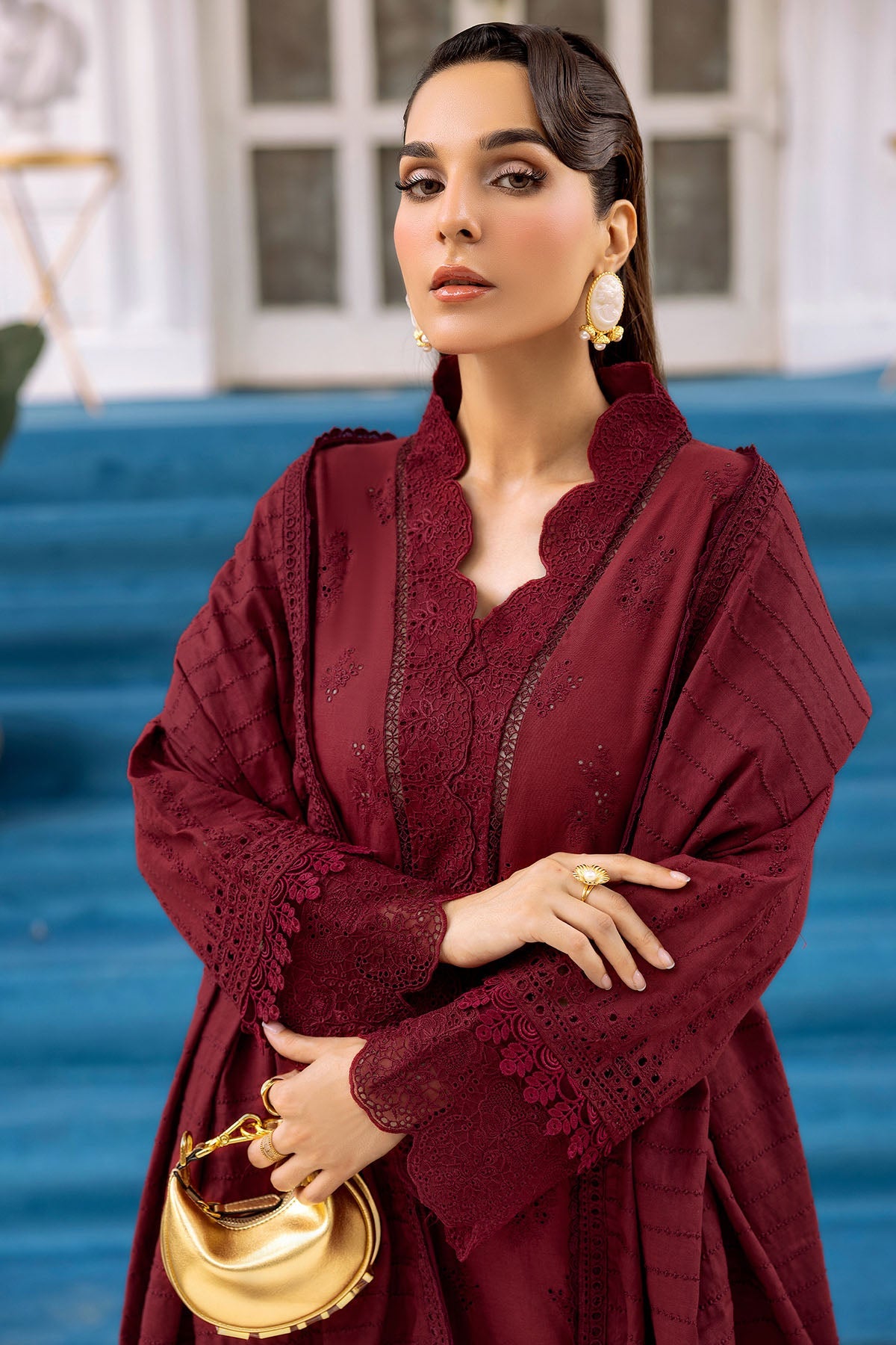 4993-NURAL EMBROIDERED KHADDAR STITCHED
