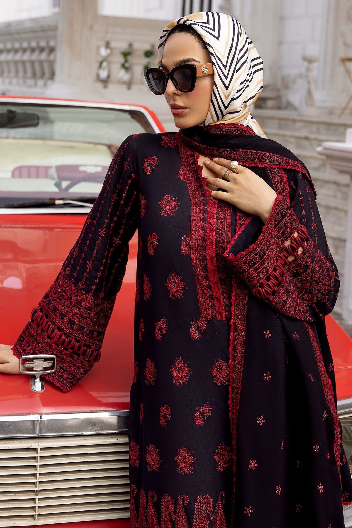 4994-ABILA EMBROIDERED KHADDAR STITCHED