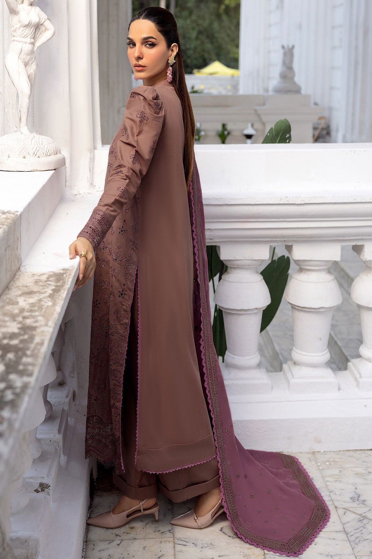 4996-LEISHA EMBROIDERED KHADDAR STITCHED