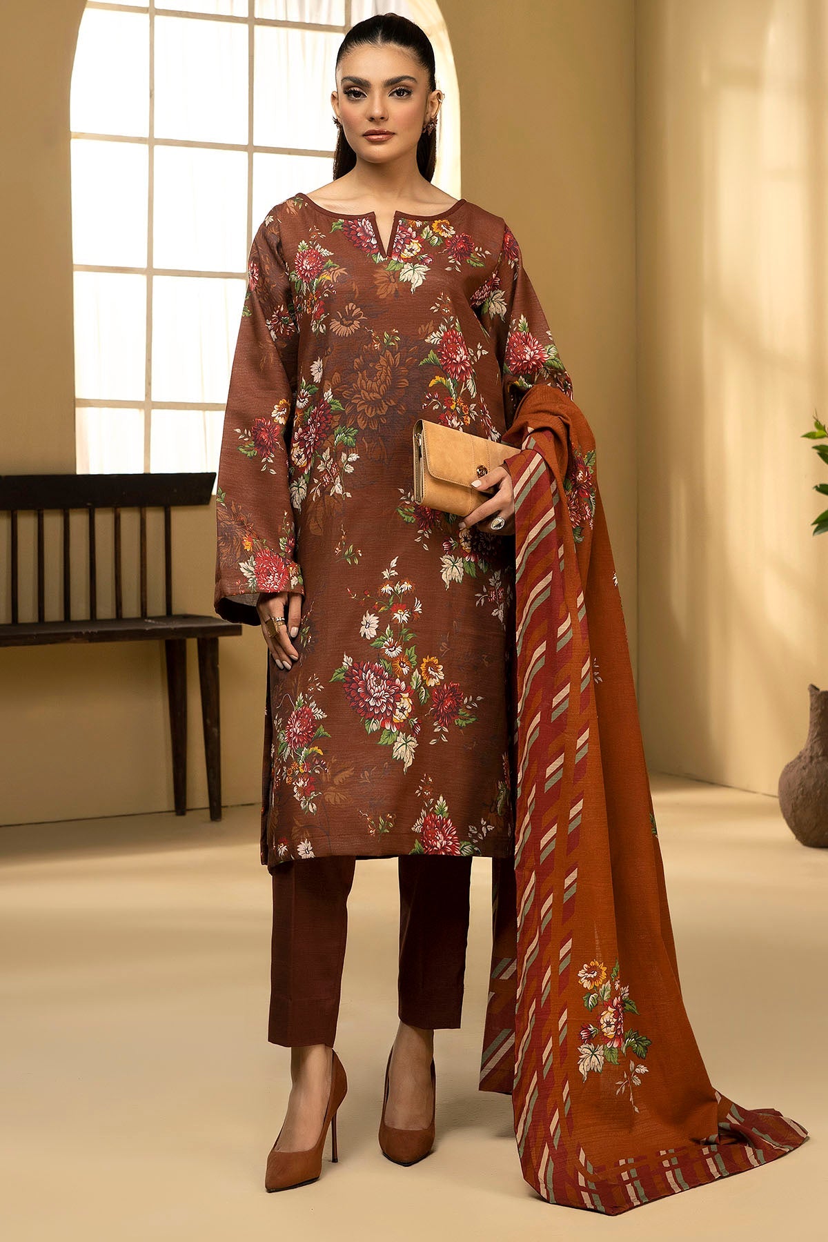 5038-MOEZA DIGITAL PRINTED KHADDAR UNSTITCHED