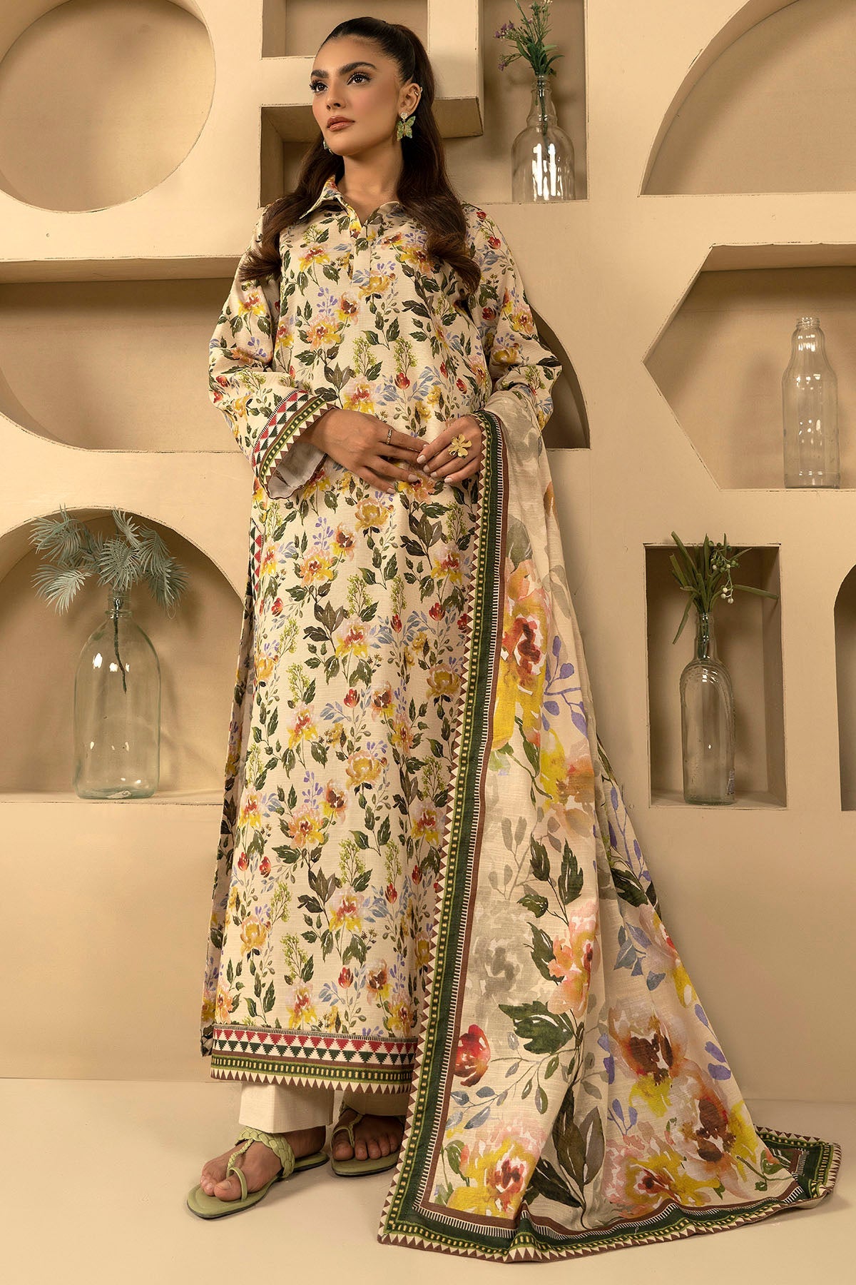 5109-AFNAN DIGITAL PRINTED KHADDAR UNSTITCHED