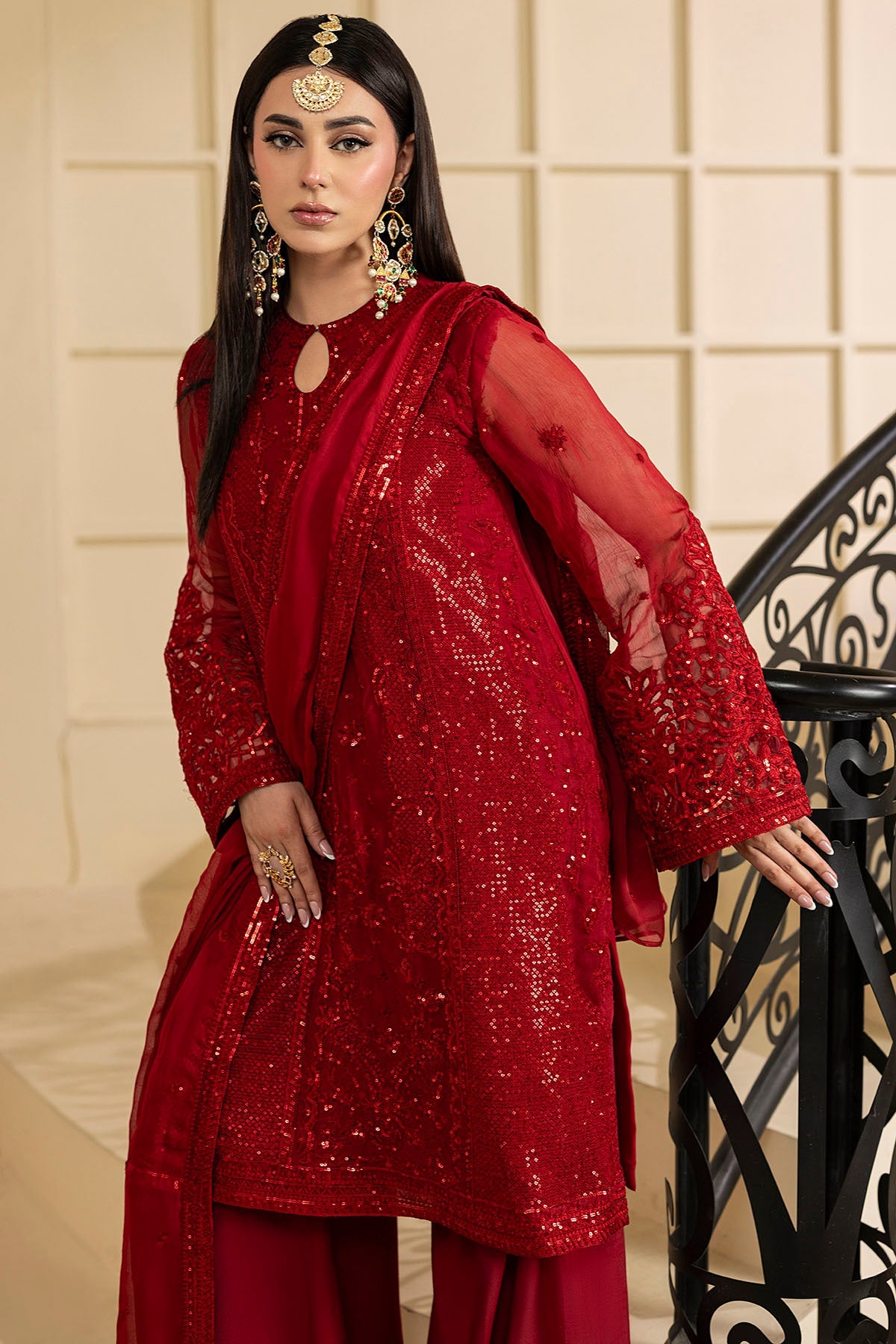 5133-ARIA EMBROIDERED CRINKLE CHIFFON UNSTITCHED