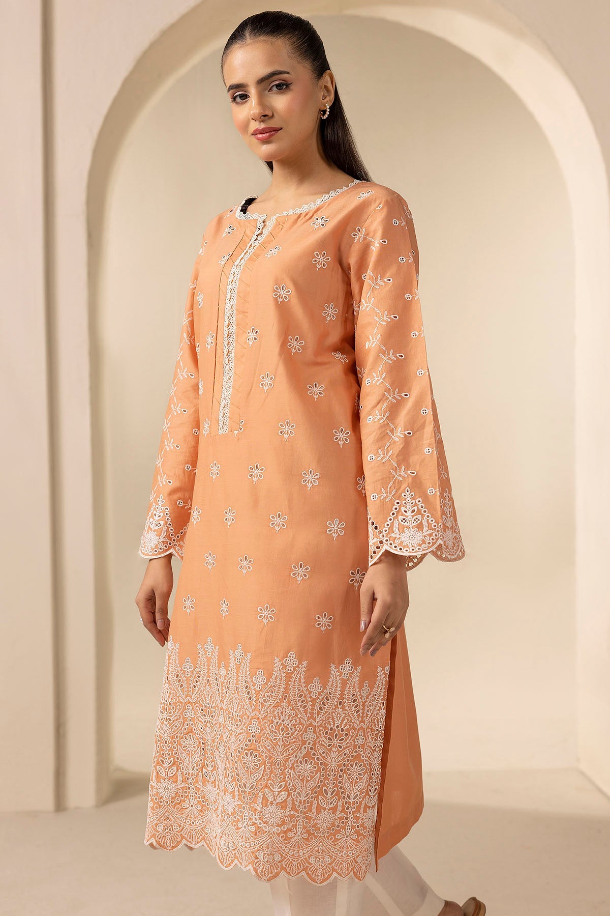 5279-MOONSTONE EMBROIDERED CAMBRIC STITCHED