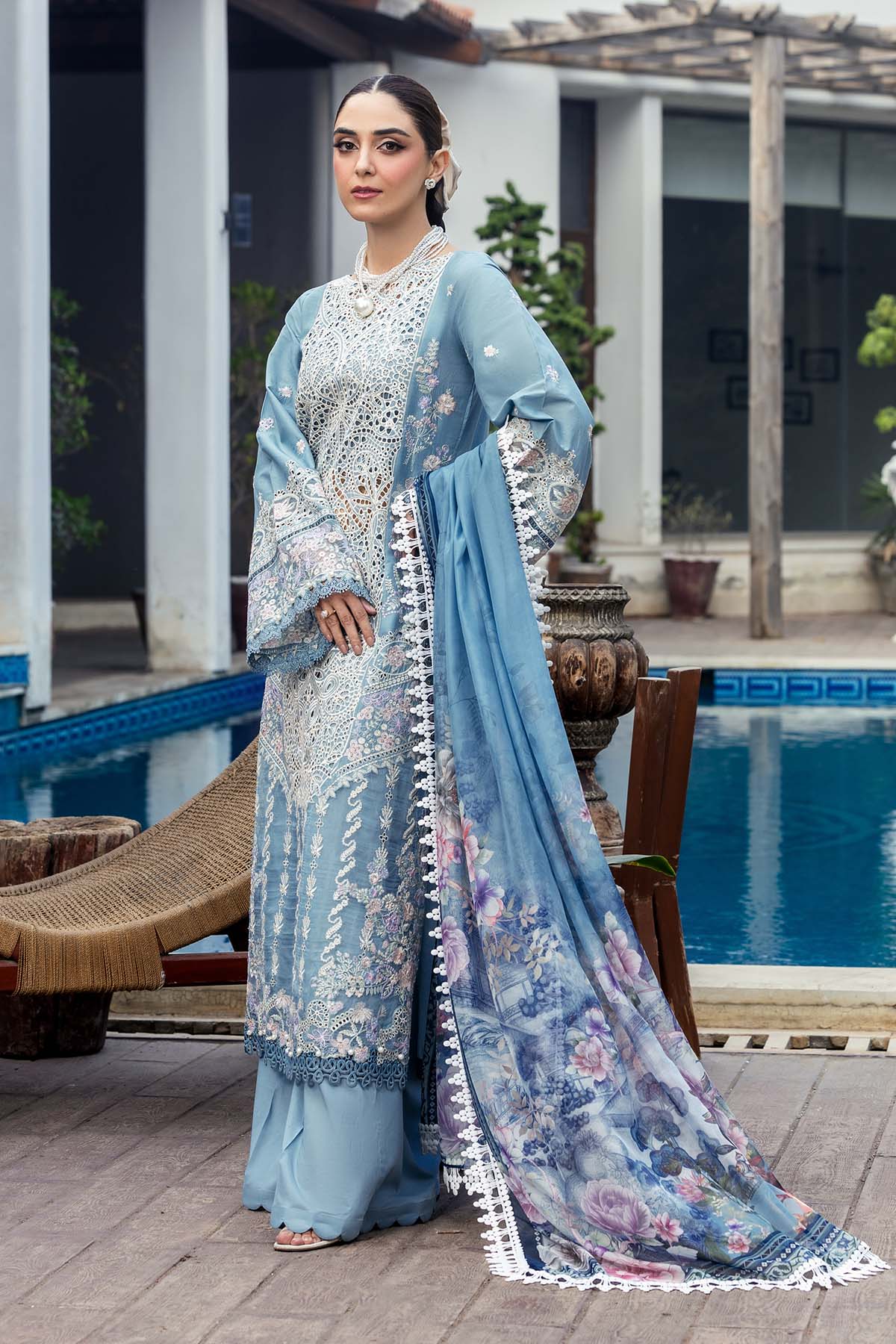 5301-ELAYNE EMBROIDERED LAWN STITCHED