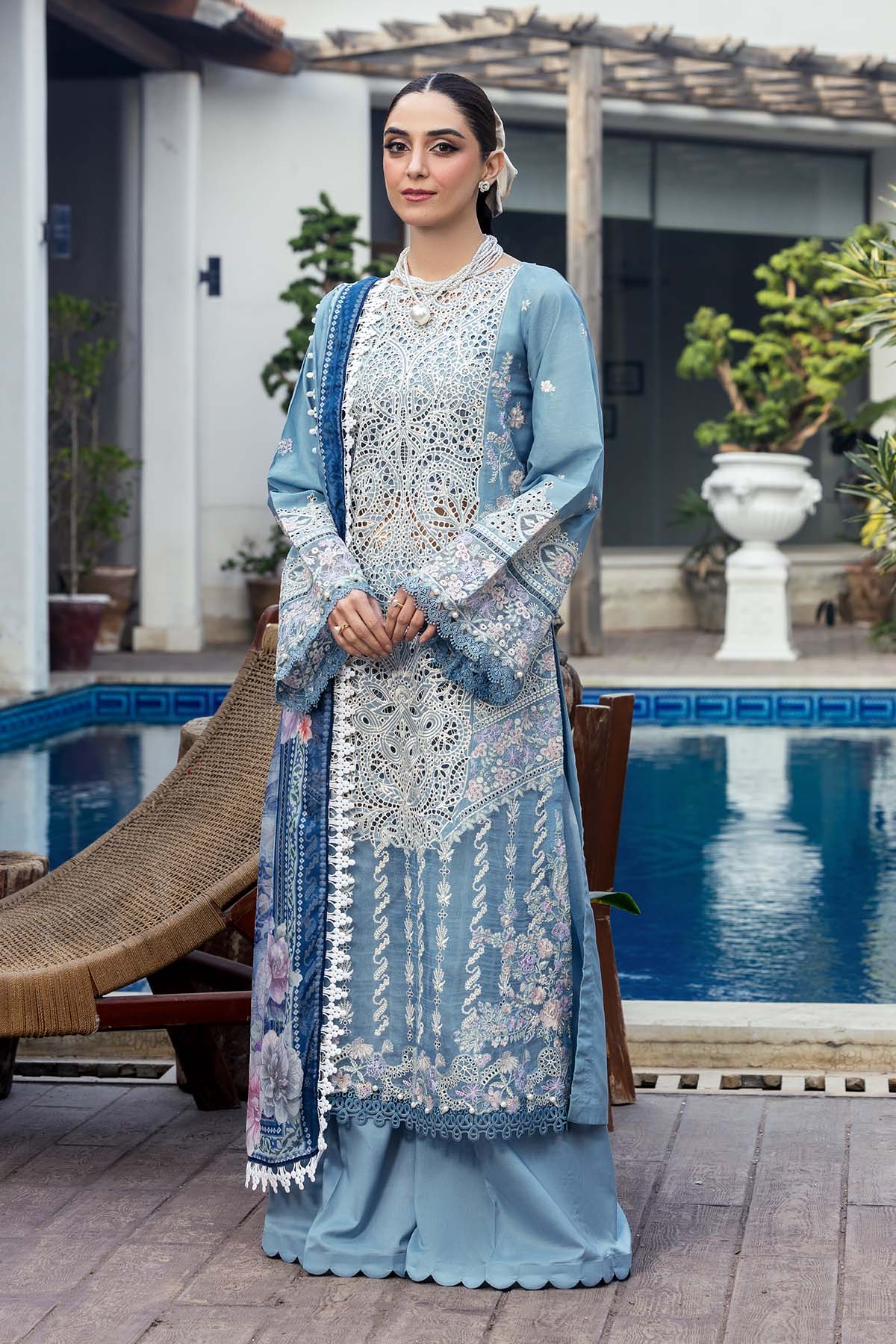 5301-ELAYNE EMBROIDERED LAWN STITCHED