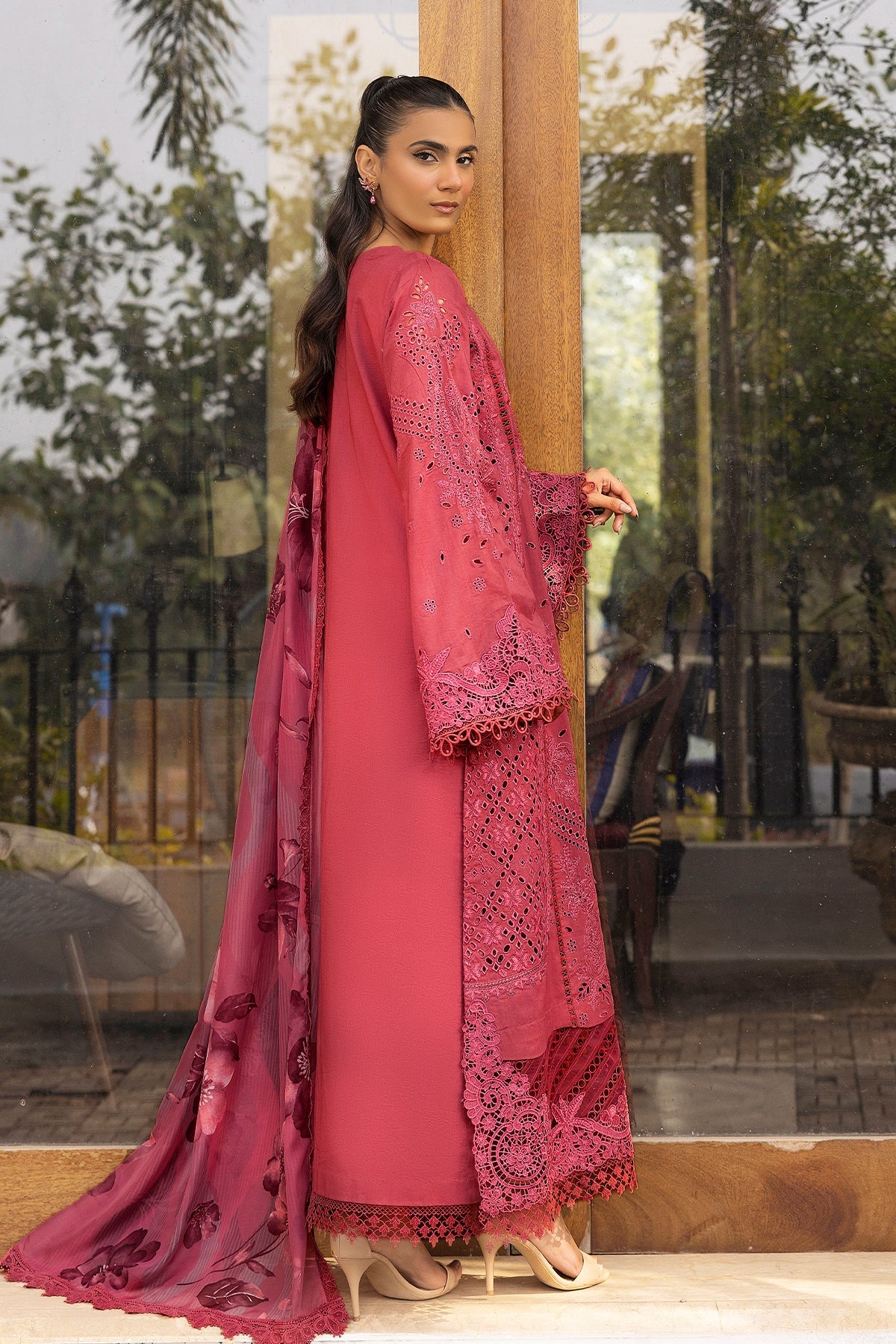 5304-CELINE EMBROIDERED LAWN STITCHED