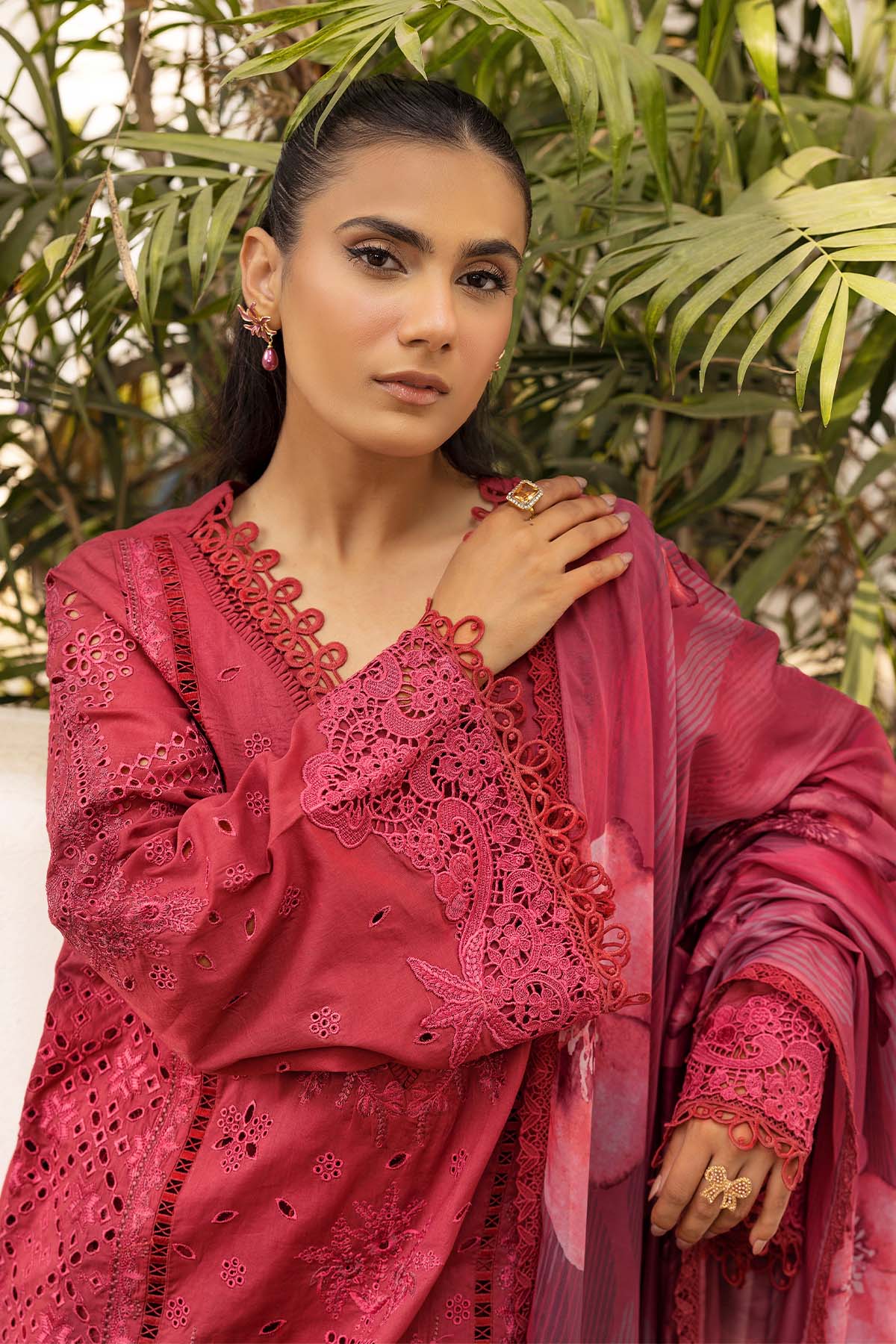 5304-CELINE EMBROIDERED LAWN STITCHED