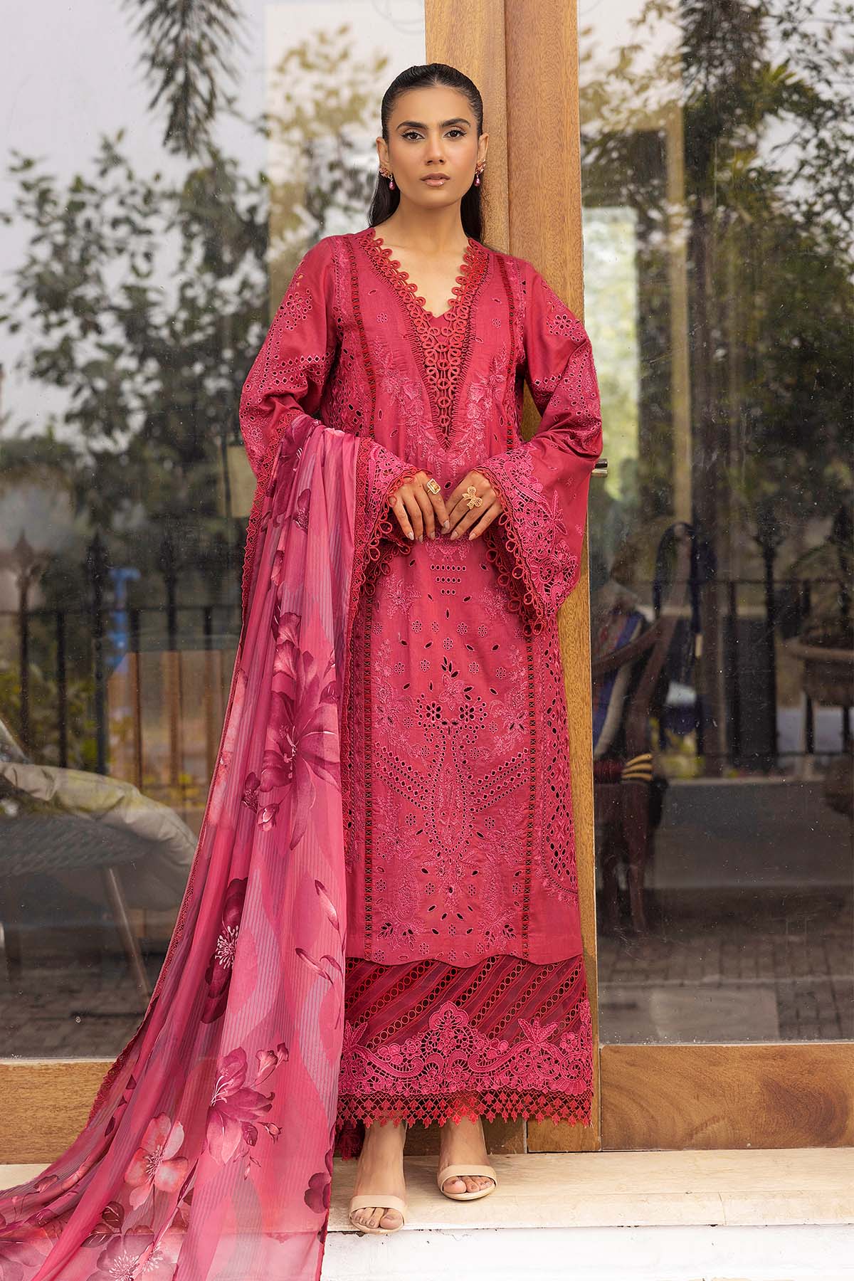5304-CELINE EMBROIDERED LAWN STITCHED