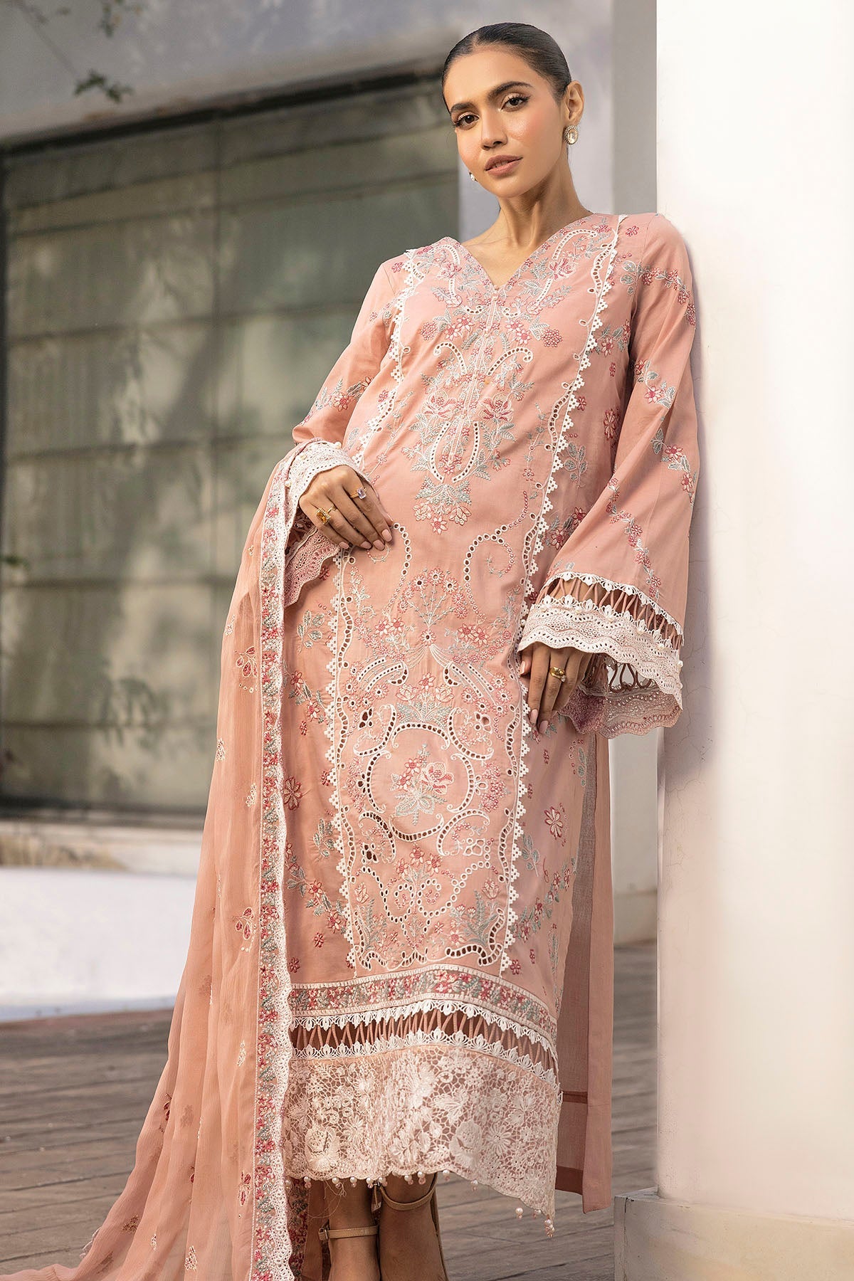 5309-BRIELLE EMBROIDERED LAWN STITCHED
