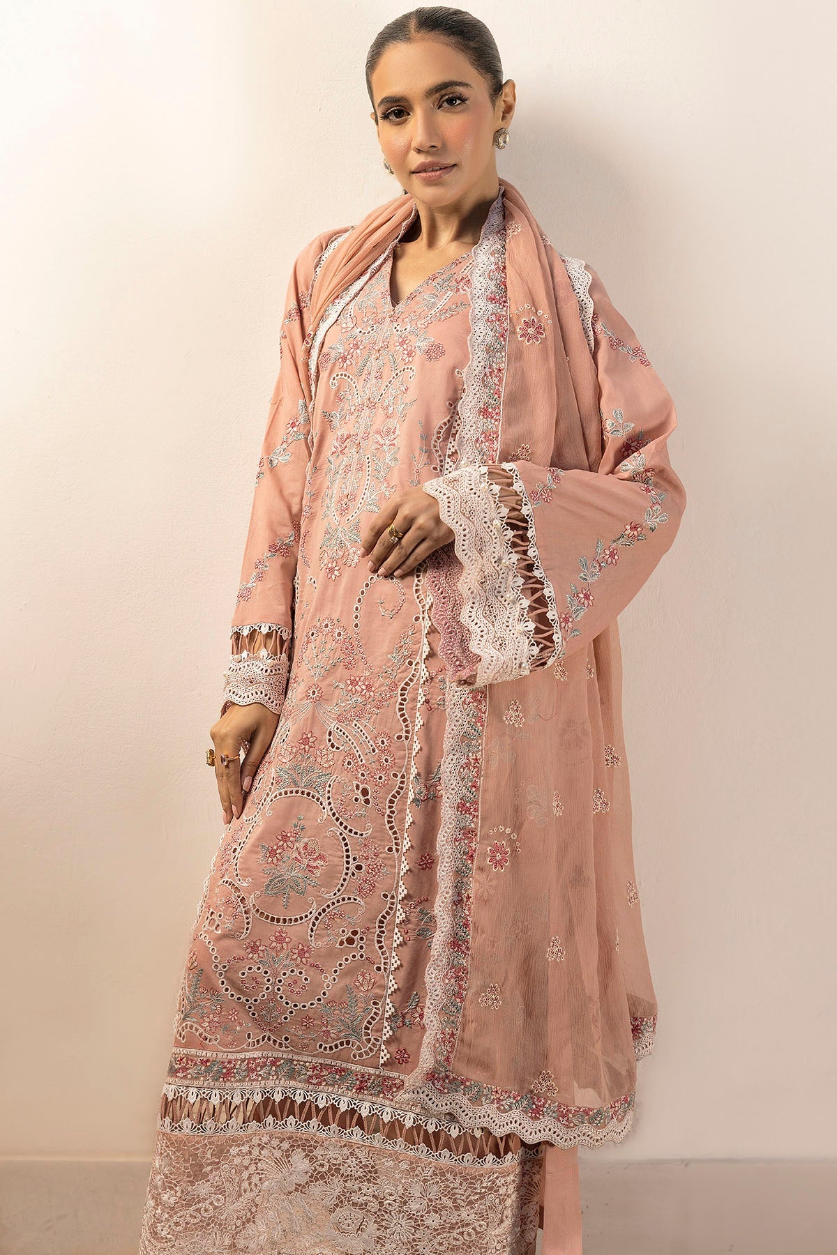 5309-BRIELLE EMBROIDERED LAWN STITCHED