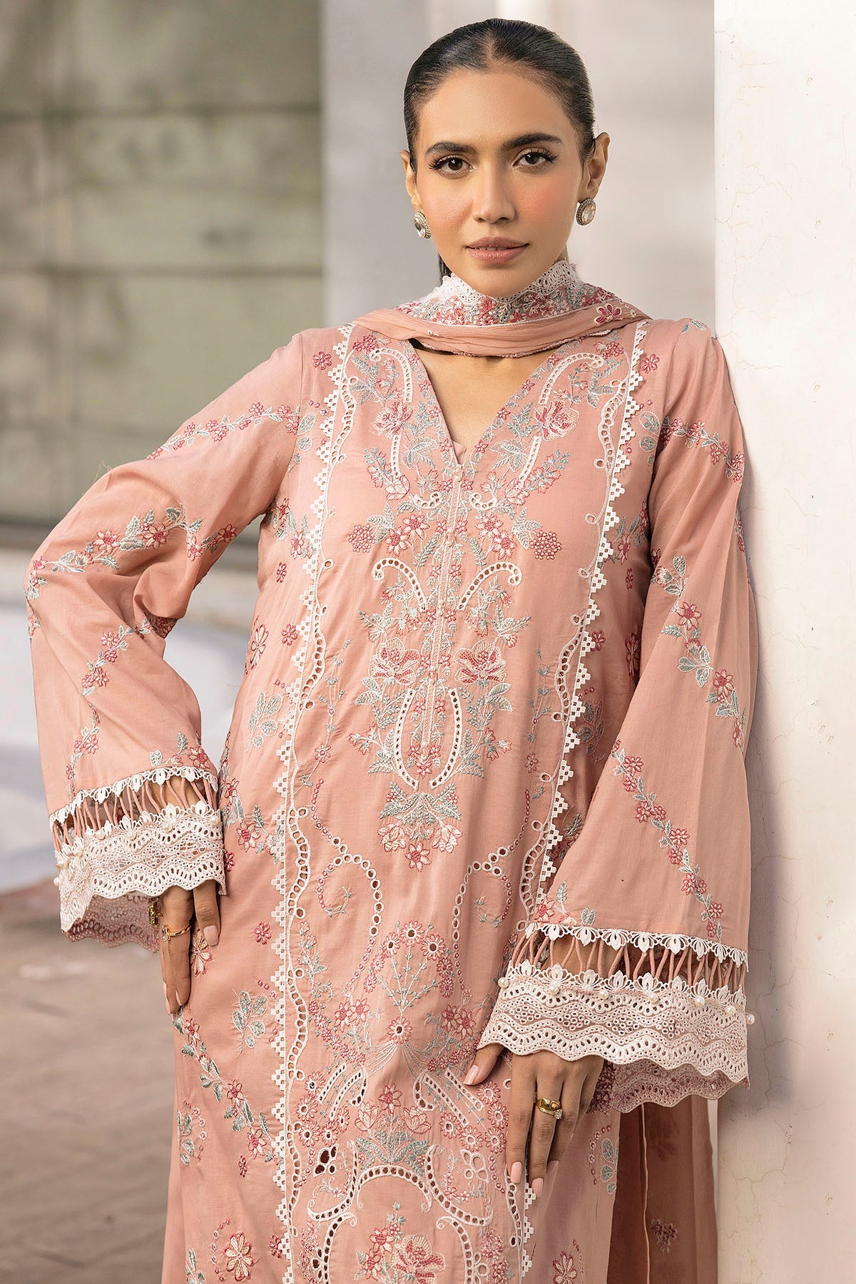 5309-BRIELLE EMBROIDERED LAWN STITCHED