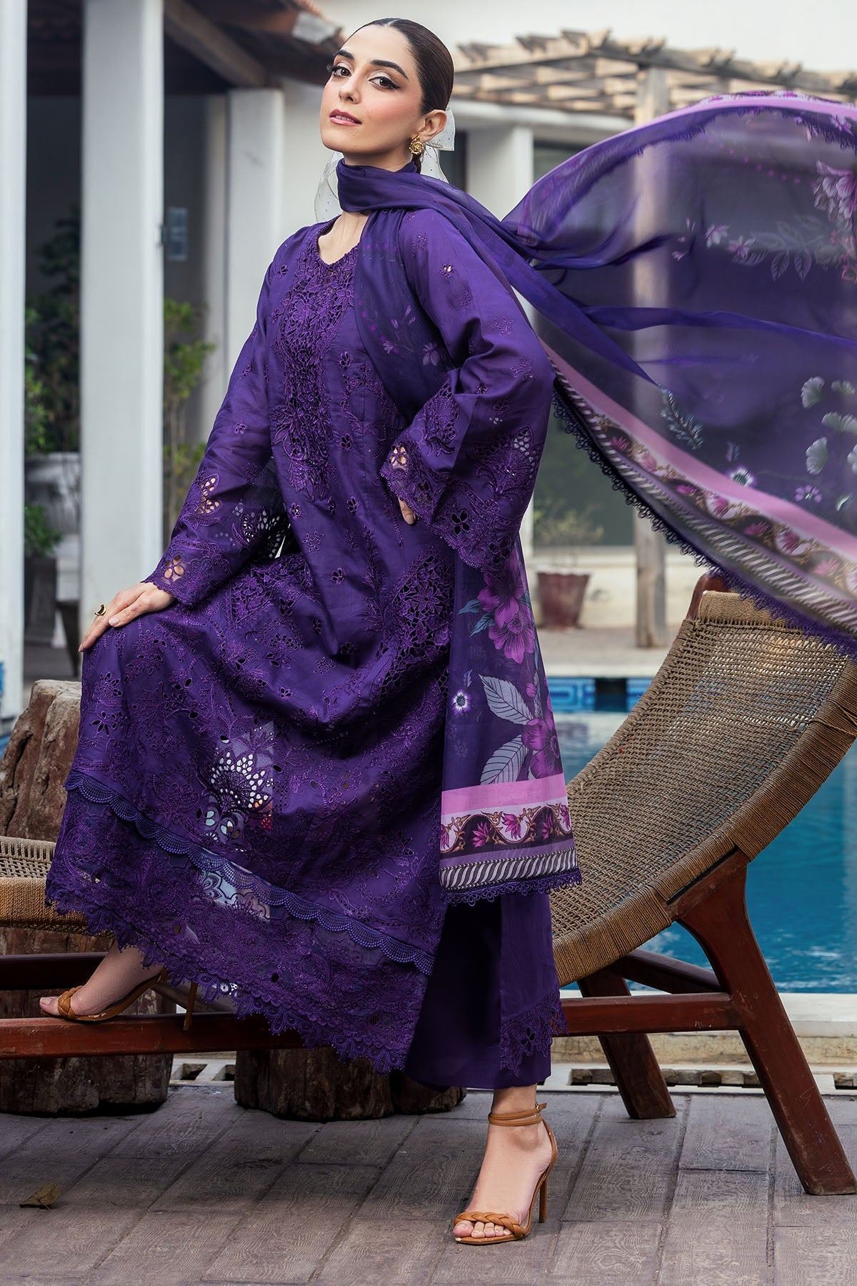 5314-MIREILLE EMBROIDERED LAWN STITCHED