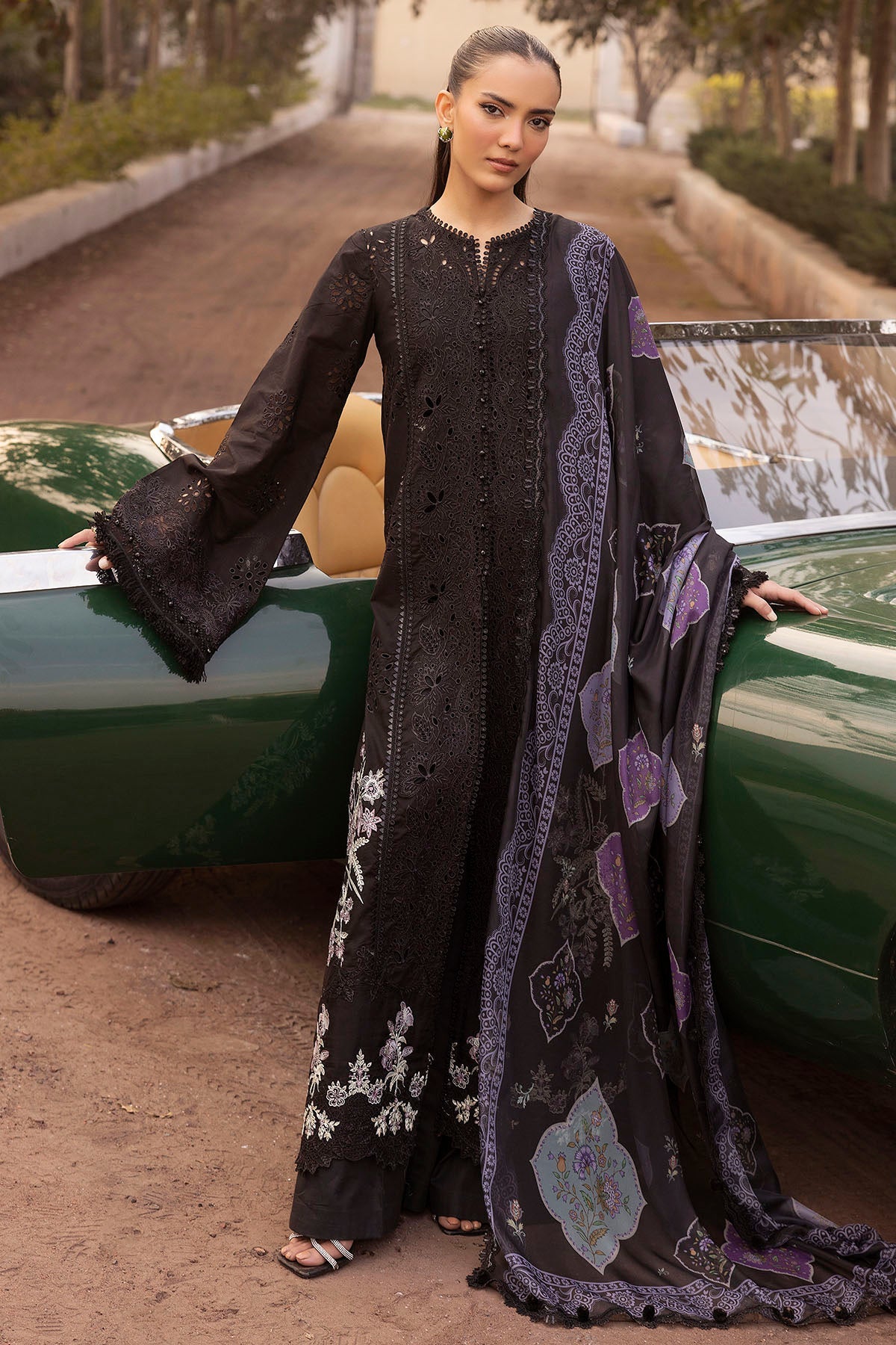 5320-CORALIE EMBROIDERED LAWN STITCHED