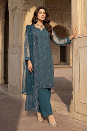 5335-AAIDA EMBROIDERED ORGANZA STITCHED