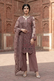 5338-IZARA EMBROIDERED SILK NET STITCHED