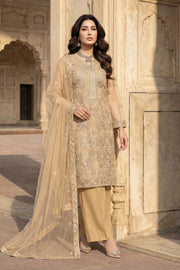 5346-HAZEL EMBROIDERED SILK NET STITCHED