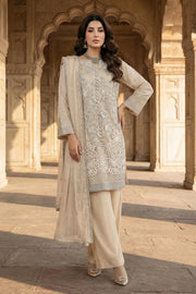 5347-ZOE EMBROIDERED SILK NET STITCHED