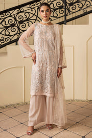 5350-DAISY EMBROIDERED SILK NET STITCHED