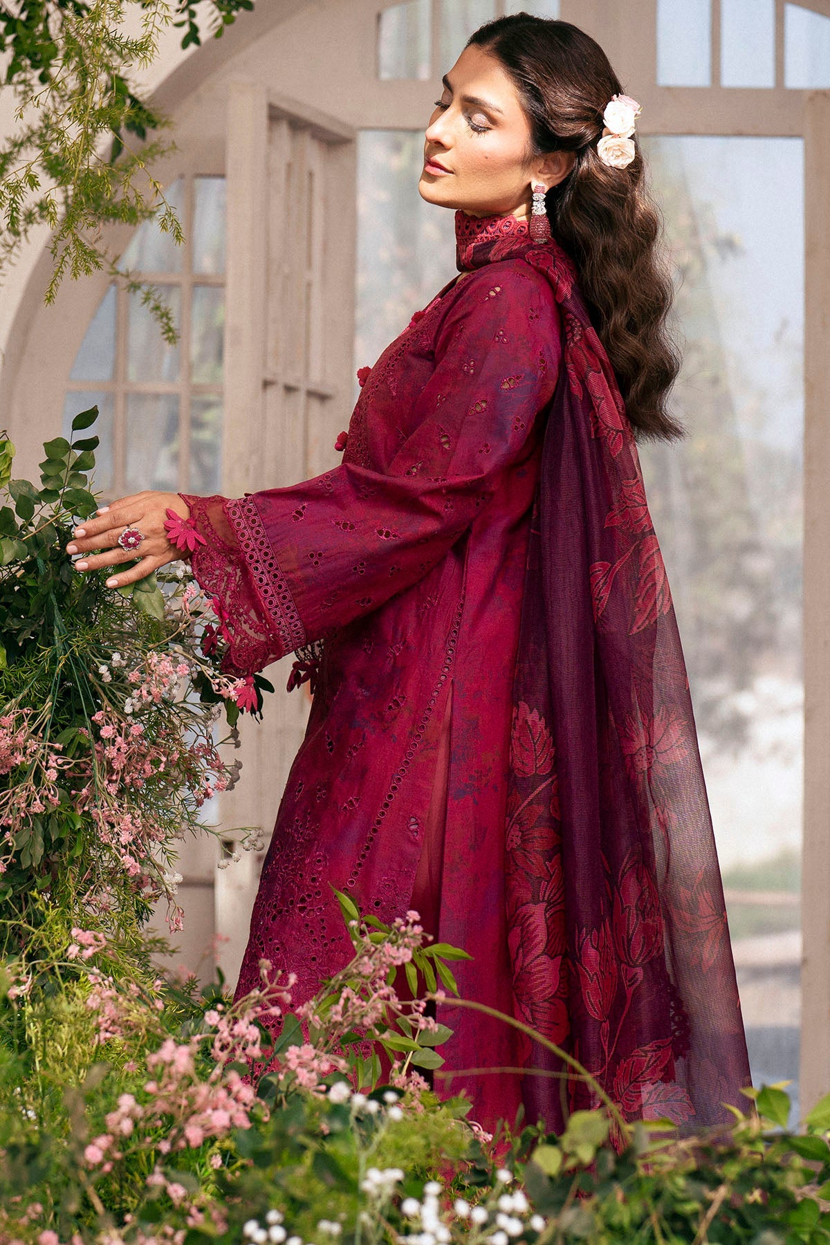 5426-BLOSSOM EMBROIDERED LAWN STITCHED
