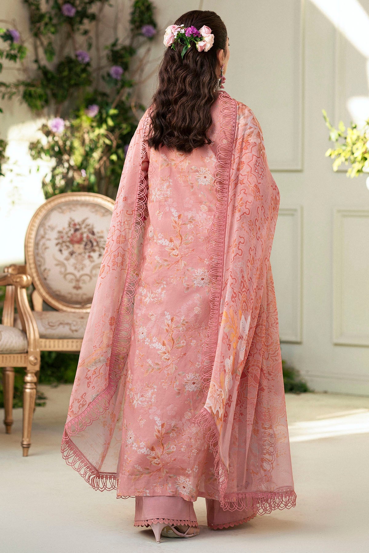 5427-LOTUS EMBROIDERED LAWN STITCHED