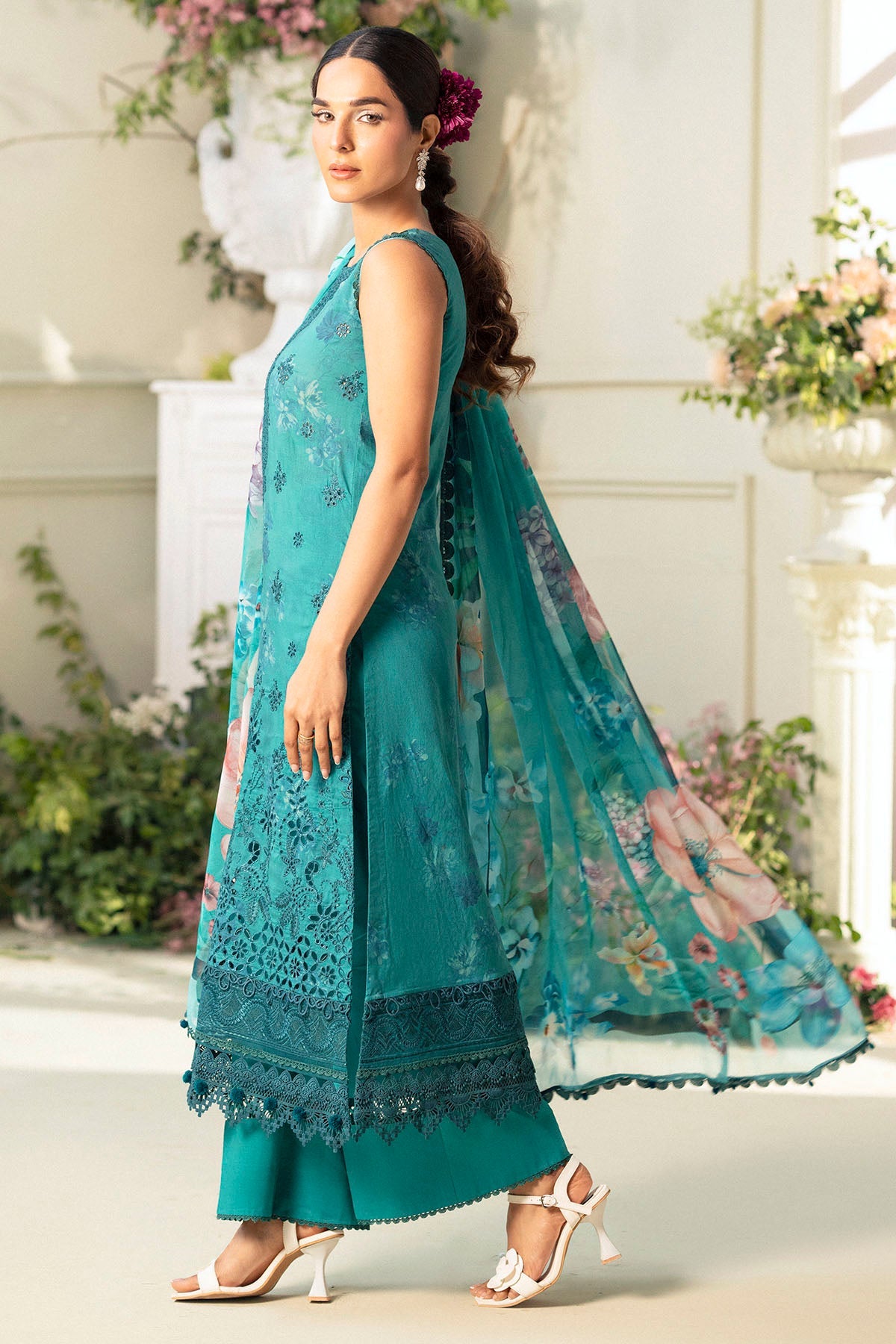 5432-MARIGOLD EMBROIDERED LAWN STITCHED