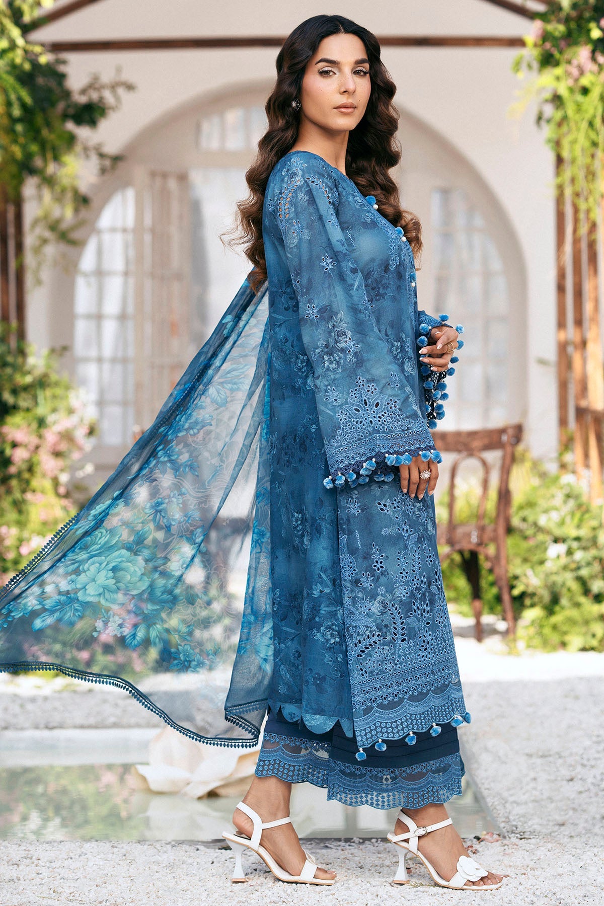 5434-LILLY EMBROIDERED LAWN STITCHED
