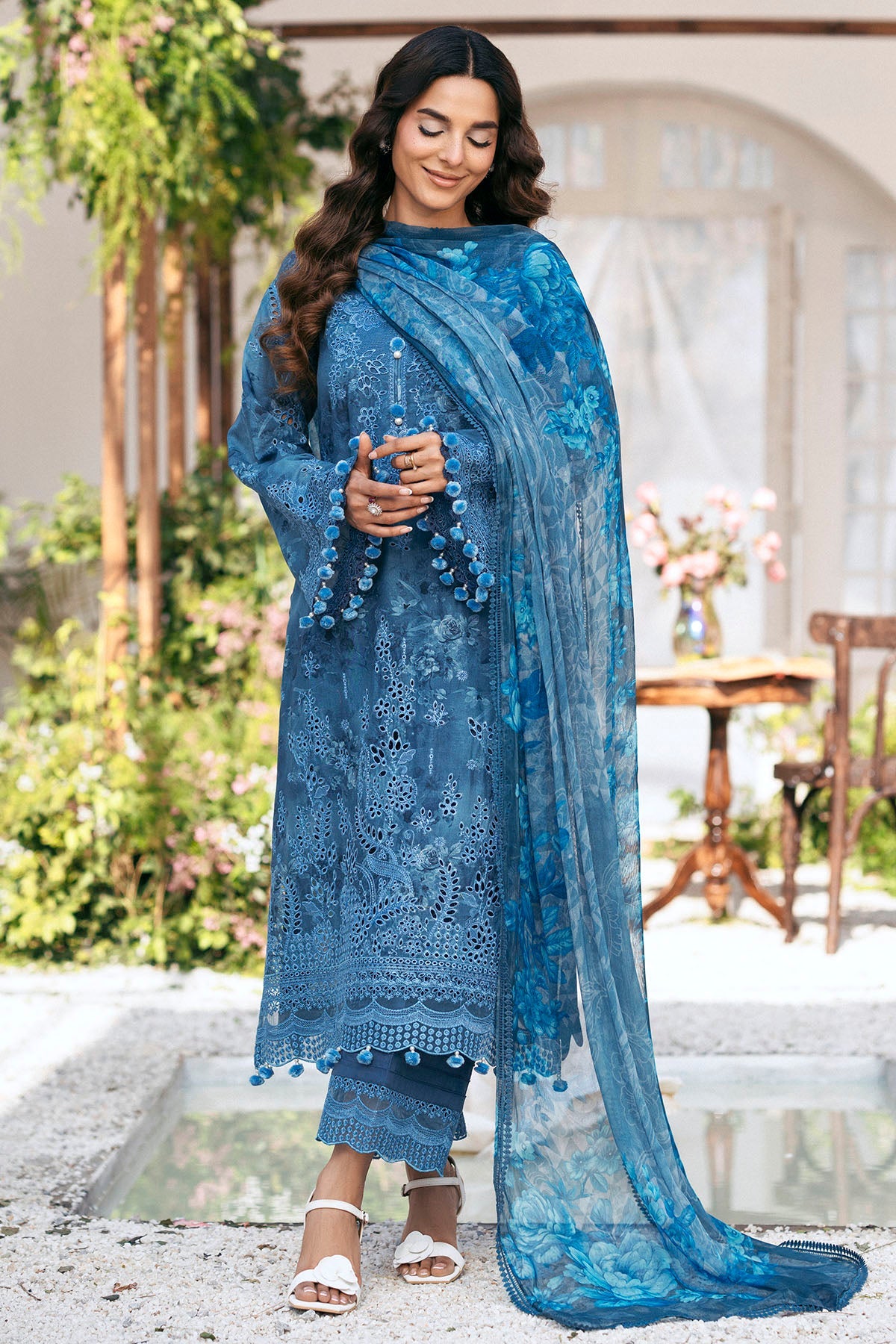 5434-LILLY EMBROIDERED LAWN STITCHED