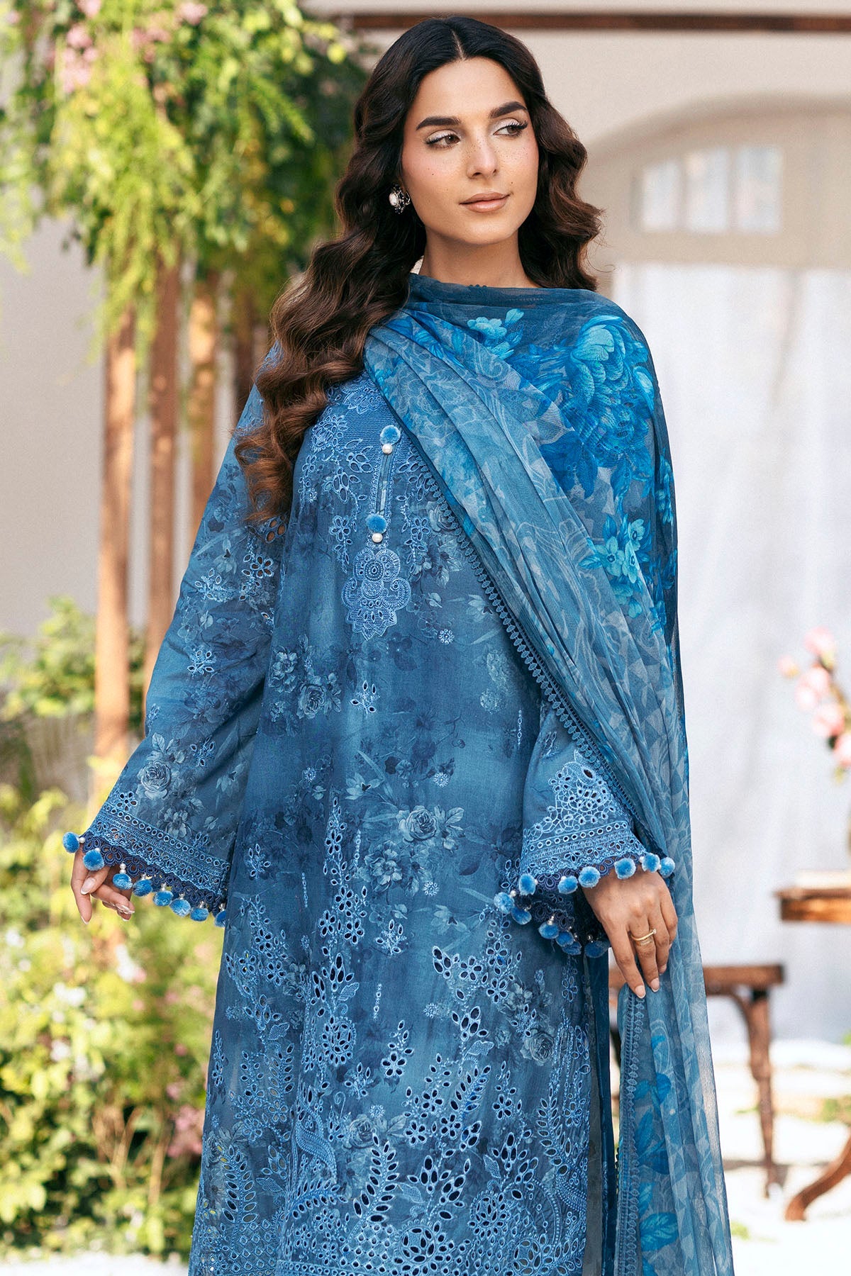 5434-LILLY EMBROIDERED LAWN STITCHED