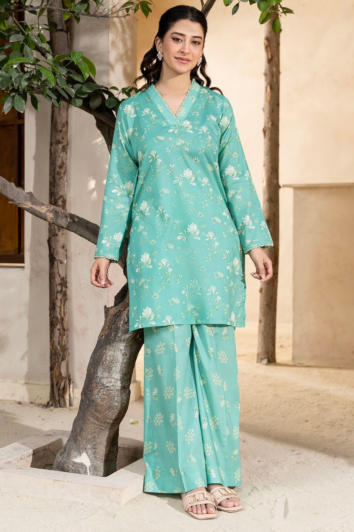 5542-DIWA DIGITAL PRINTED LAWN STITCHED