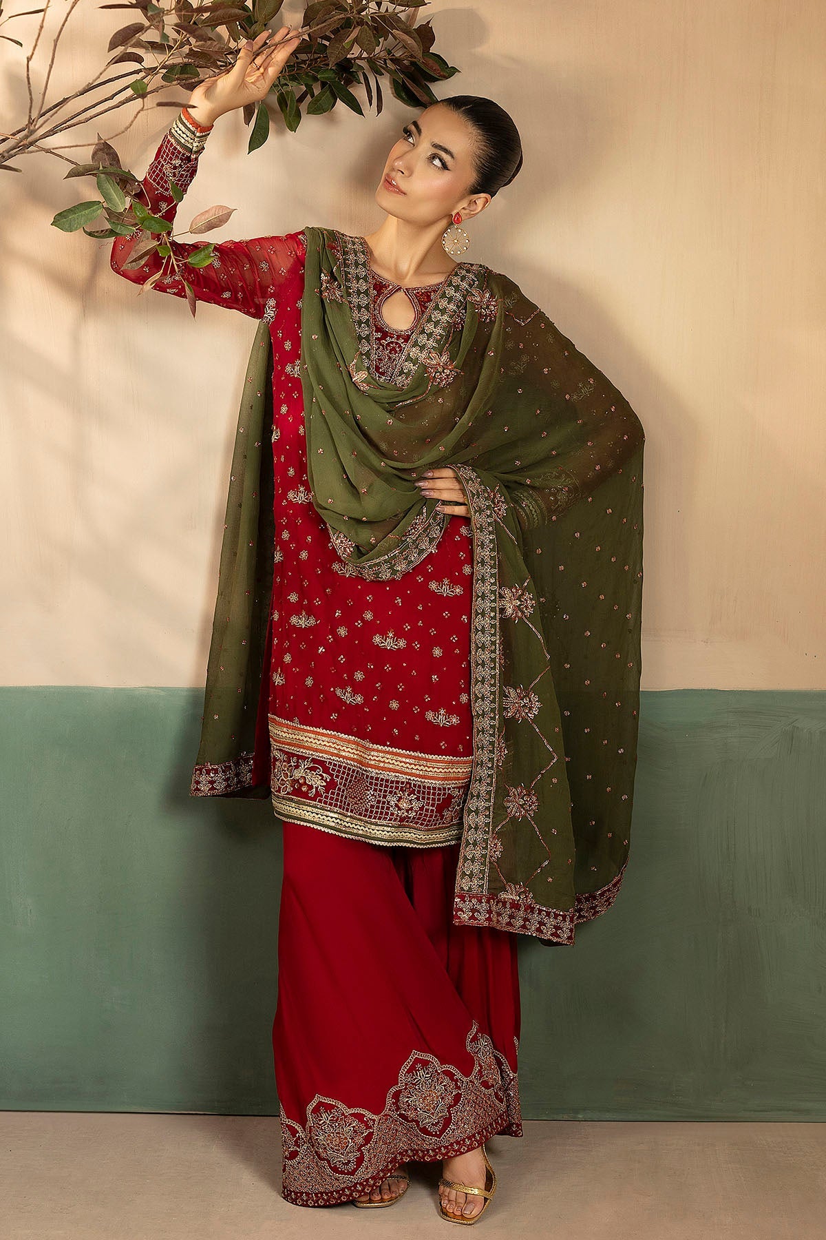 5582-JENNA EMBROIDERED CRINKLE CHIFFON UNSTITCHED