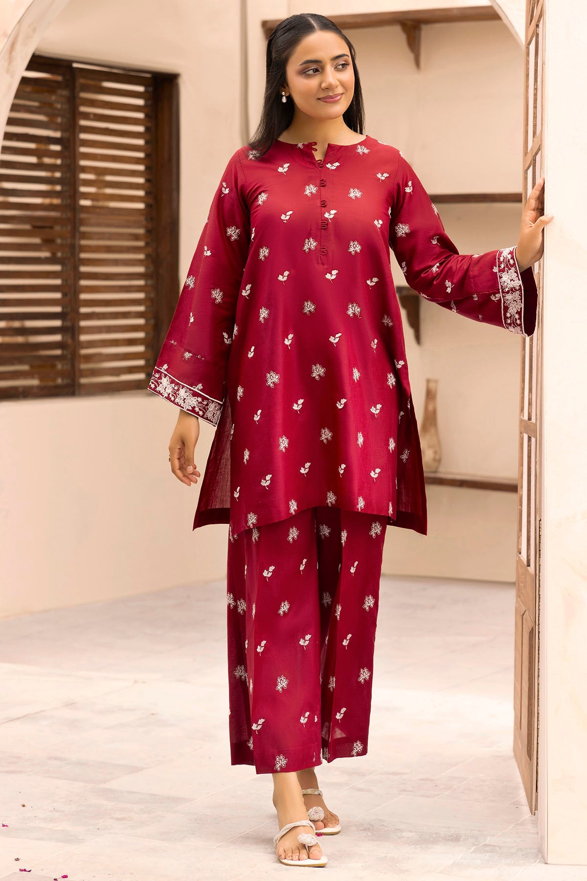 5603-ASAEL EMBROIDERED LAWN STITCHED