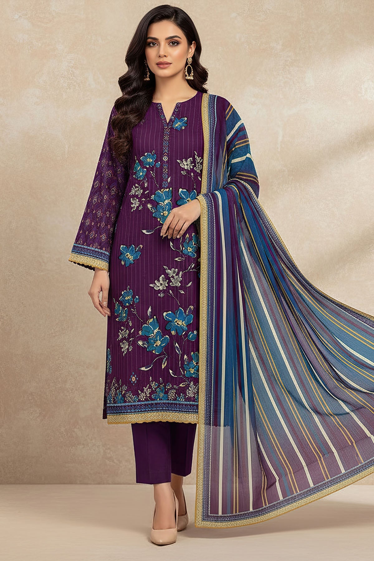 5626-LEENA DIGITAL PRINTED KHADDAR UNSTITCHED